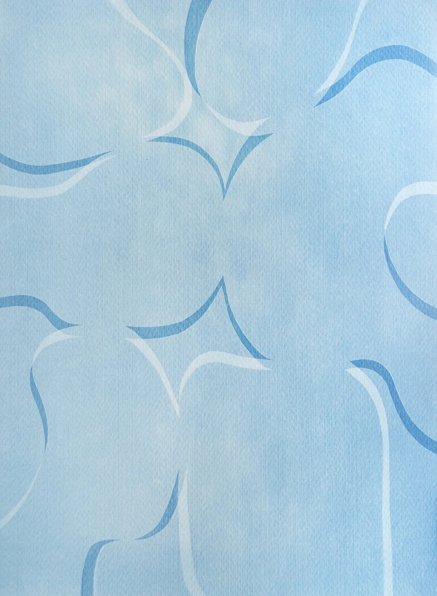negative I, cyanotype, watercolor paper, 11x15, 2019
