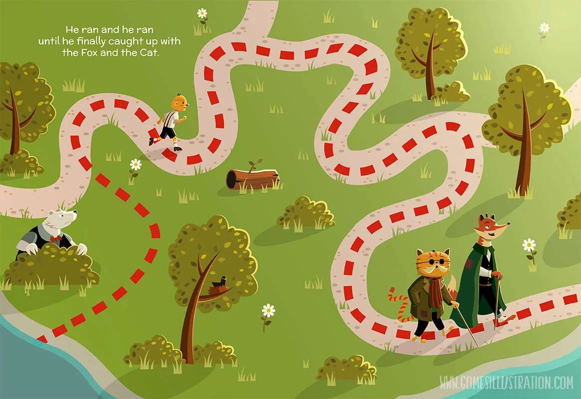Pinocchio Map Spread