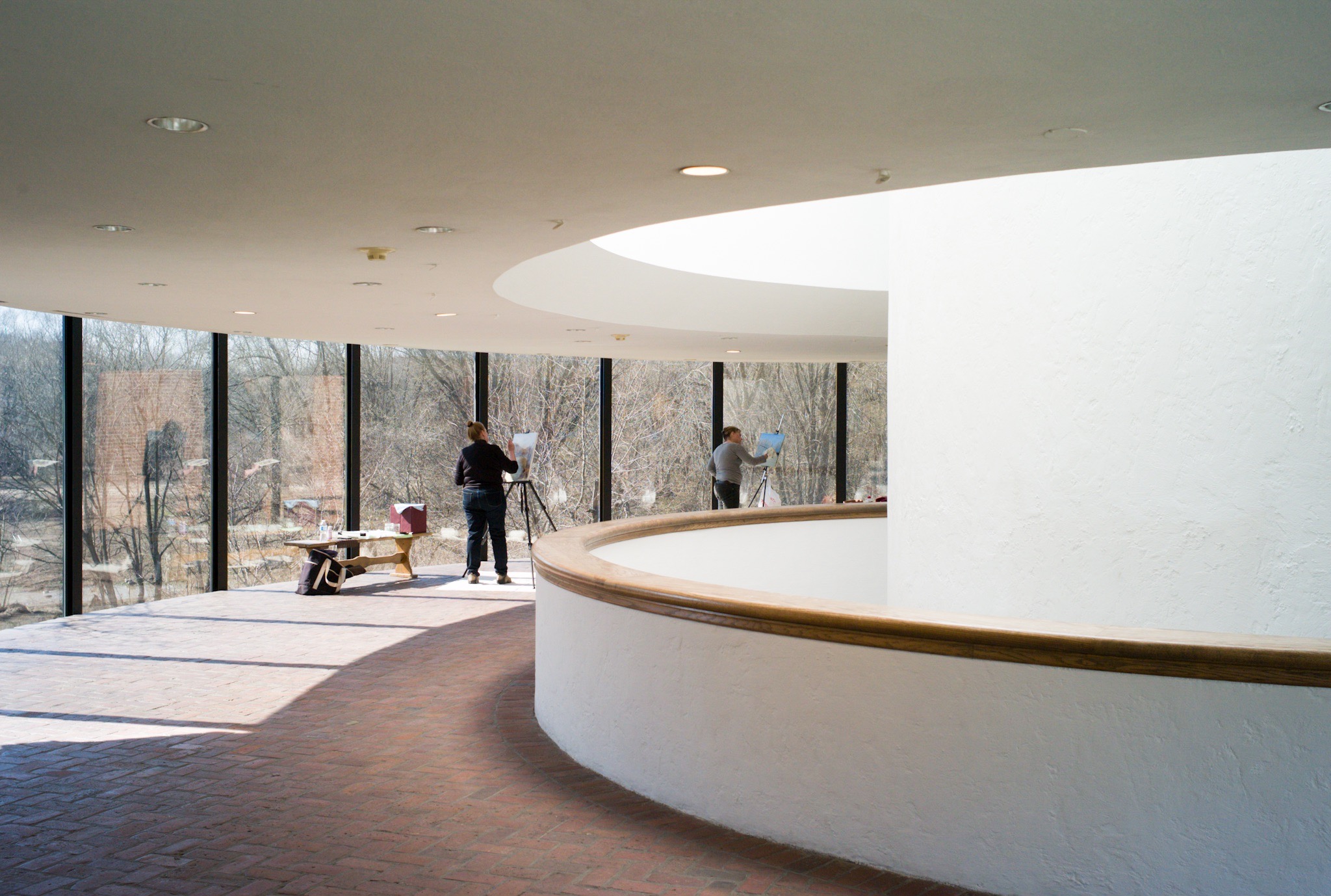   Second level of the Brandywine River Art Museum overlooking the Brandywine River.&nbsp;Photo by Daniel Chow  