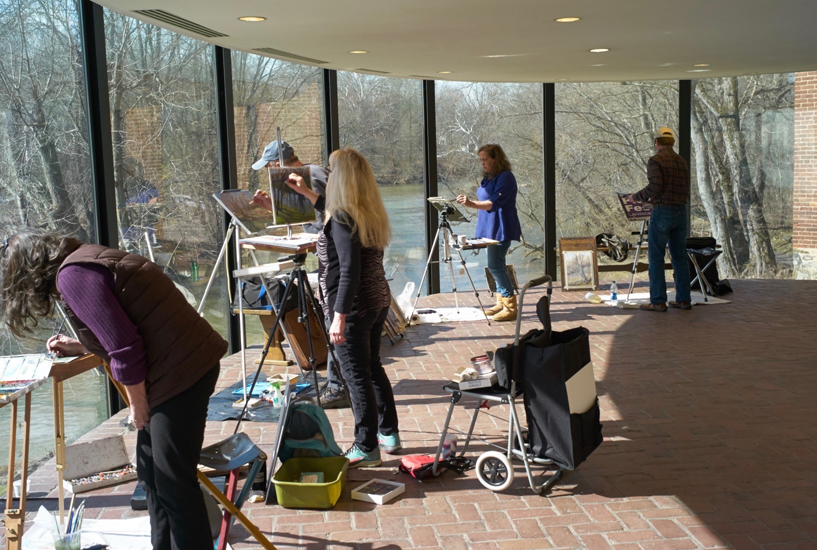   Main level of the Brandywine River Art Museum overlooking the Brandywine River.&nbsp;Photo by Daniel Chow  