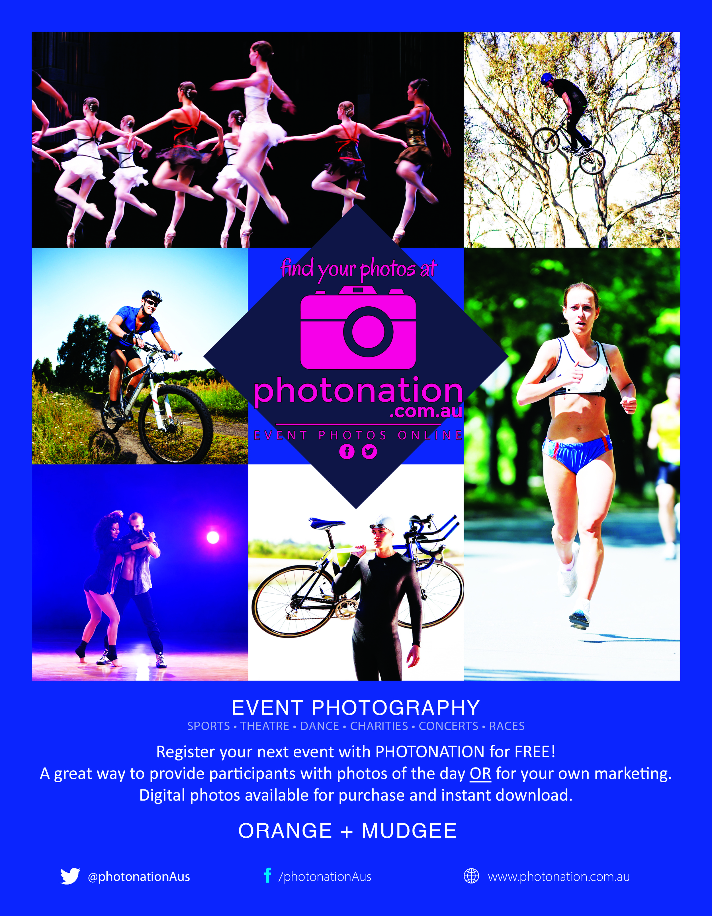 If you're organising an event, book us in. This is a fantastic way to provide photos to your event participants and your own event marketing and promotion. If you know an organisation or sports association that may benefit please do not hesitate to share with them. http://www.photonation.com.au/event-shoot-request/ Orange + Mudgee + Surrounds