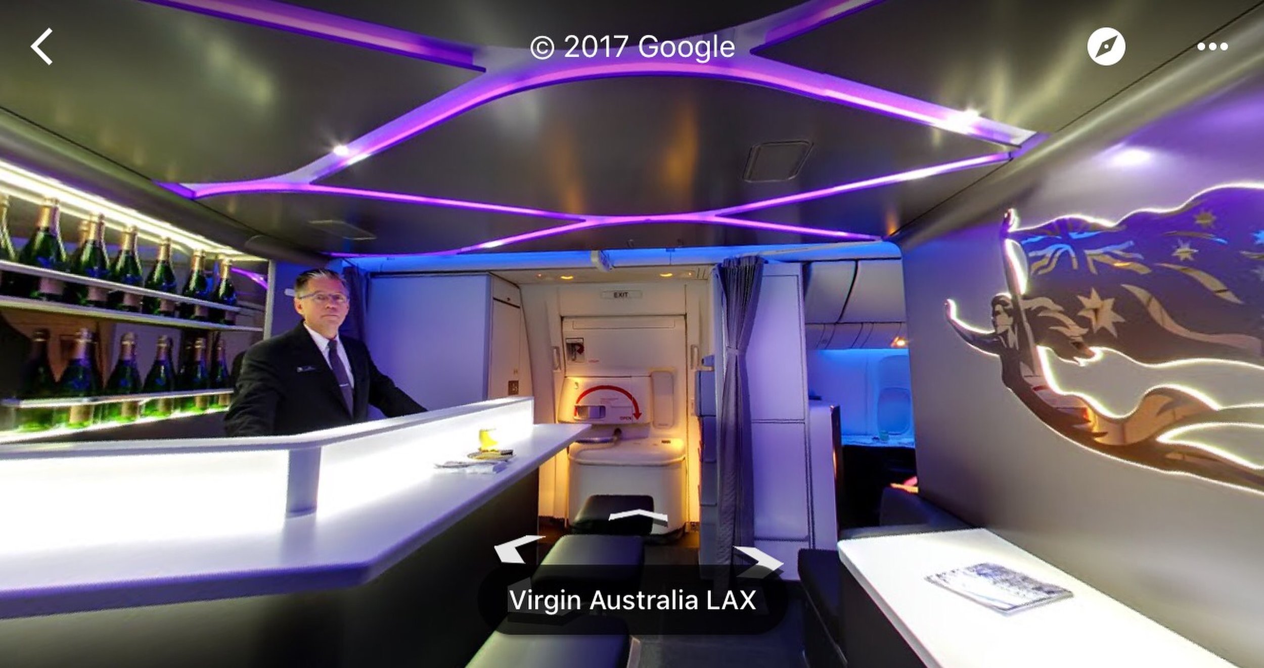 Virgin Australia Cabin on Google Maps