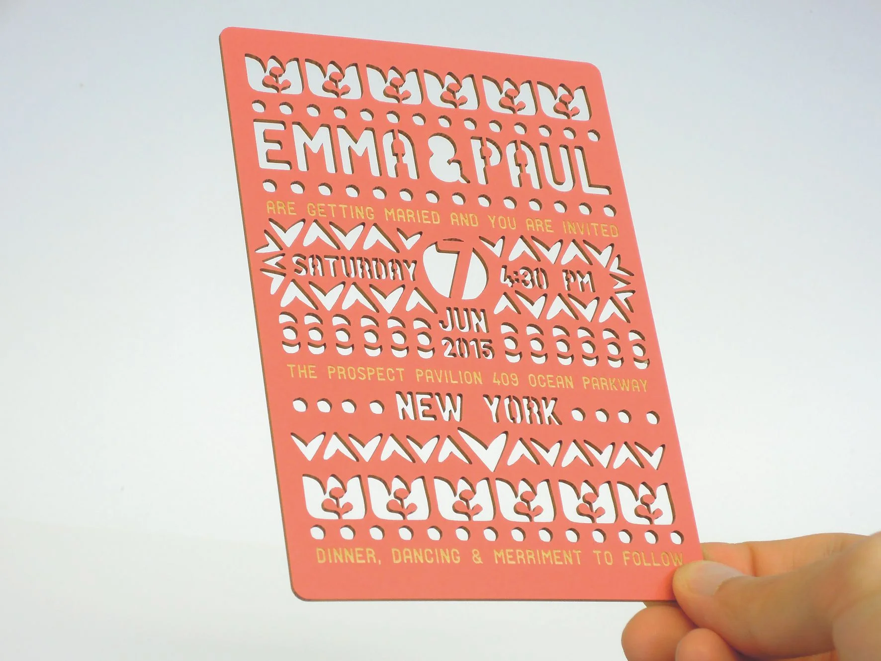 laser cut city invitation + laser cut country style invitation + dot laser