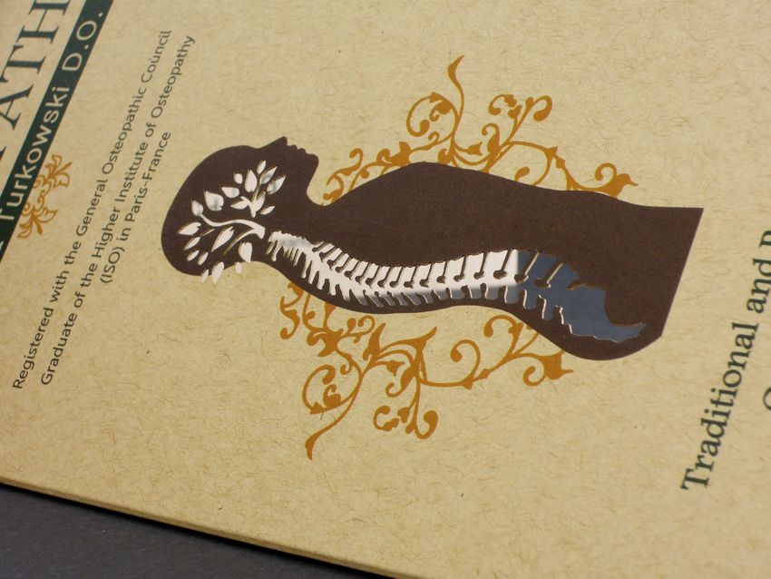 Printed and laser cut leaflets