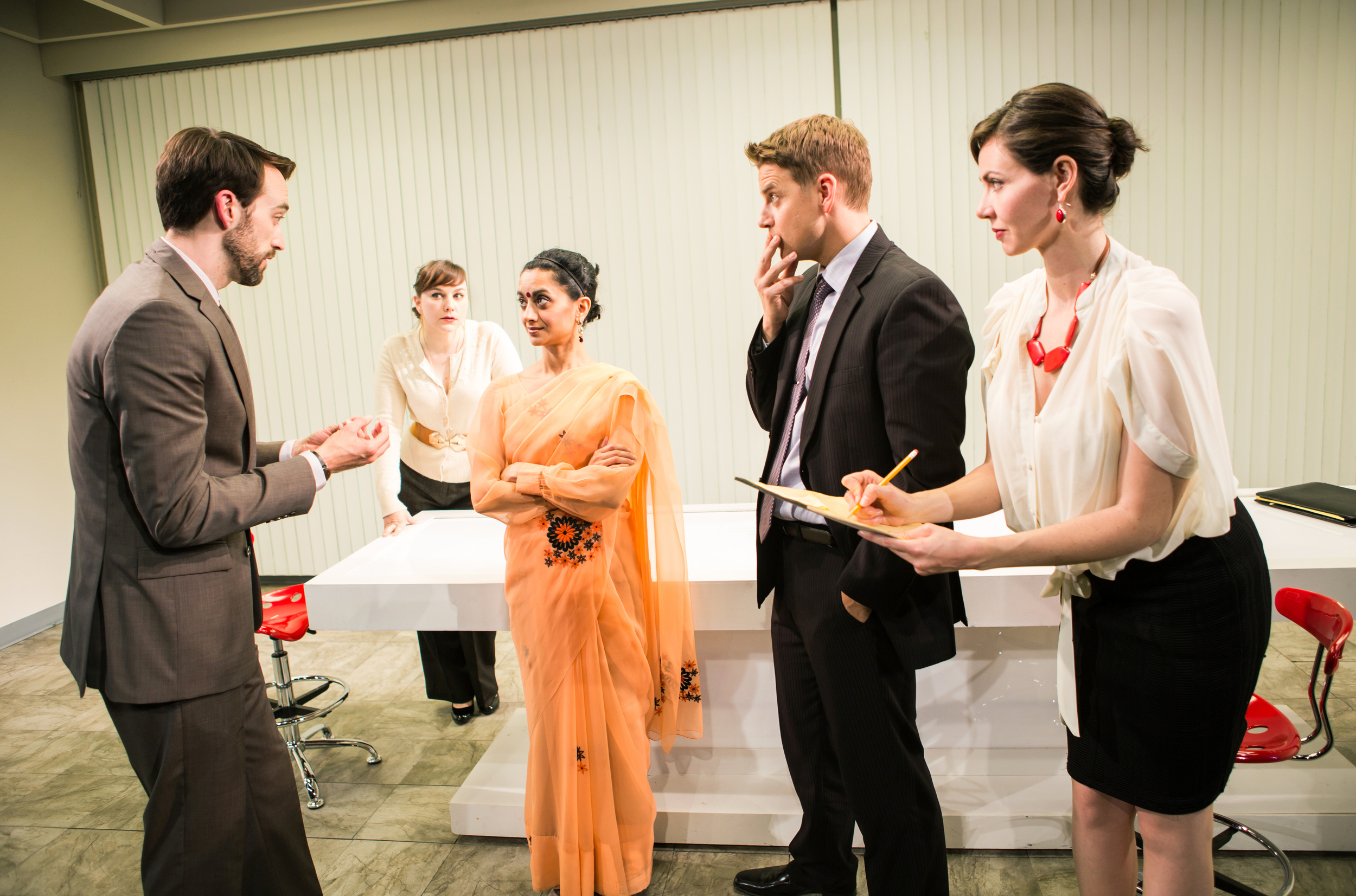 Nandita in a scene from TROUBLE COMETH, San Francisco Playhouse, San Francisco, CA.