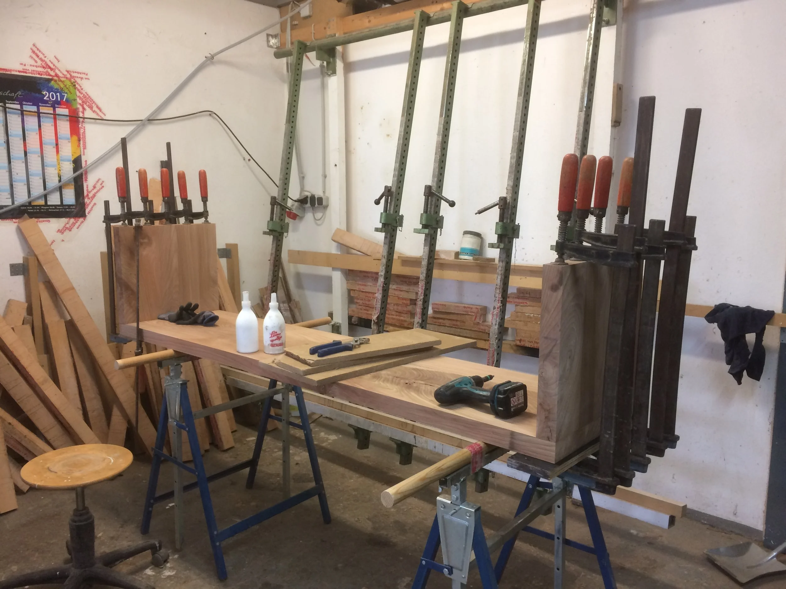 Bank Joseph aus Rüster, in Arbeit.