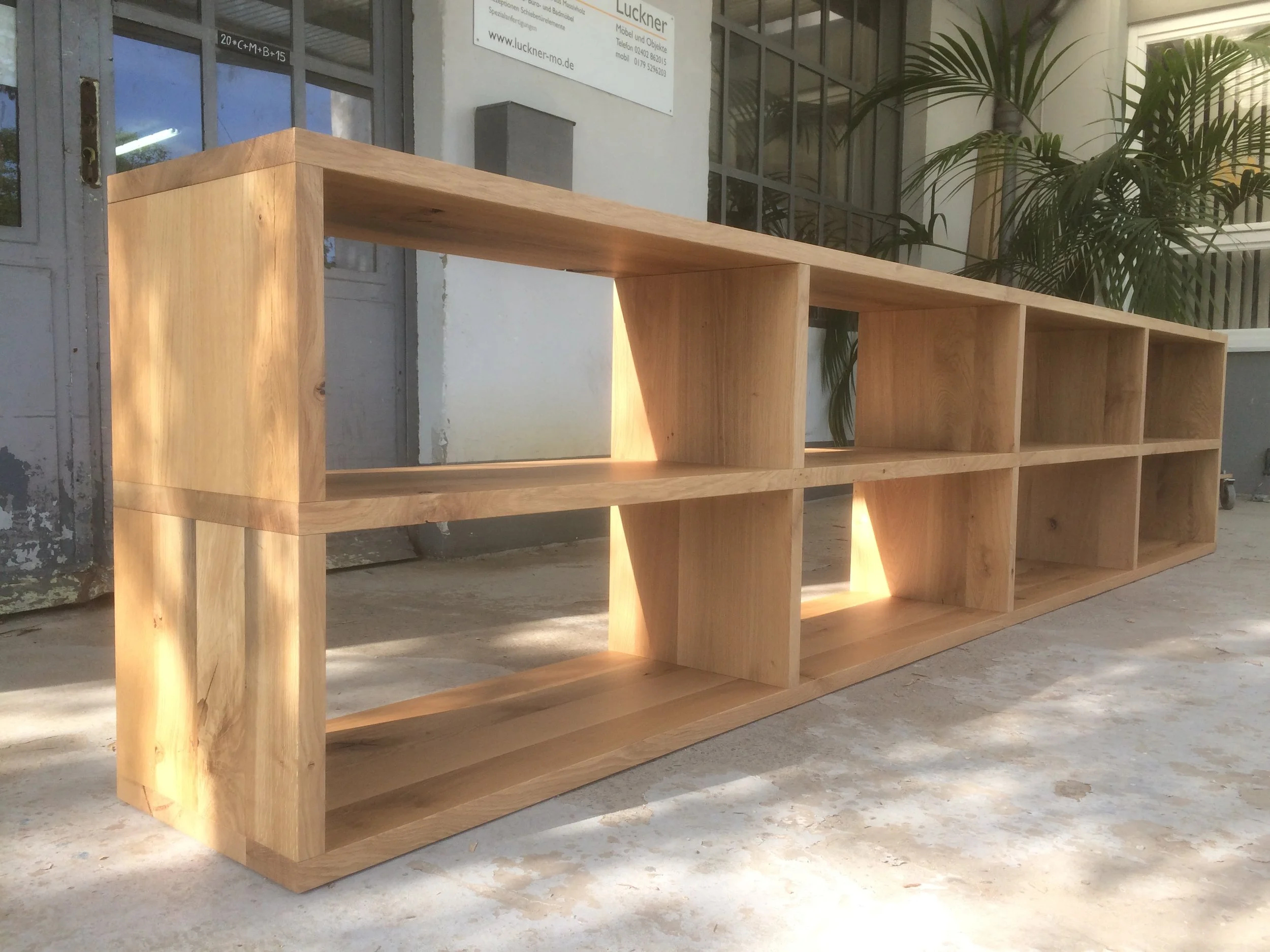 Plattenregal MB 0617 aus Asteiche - Länge ca 370 cm