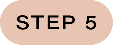 Text that reads 'STEP 5' on a beige oval background.