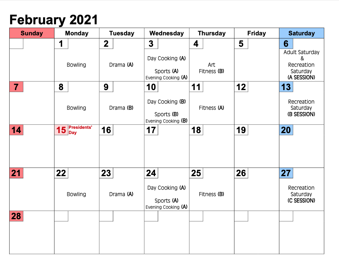 2020-2021 FWS Calendar — Anchor Program Fund