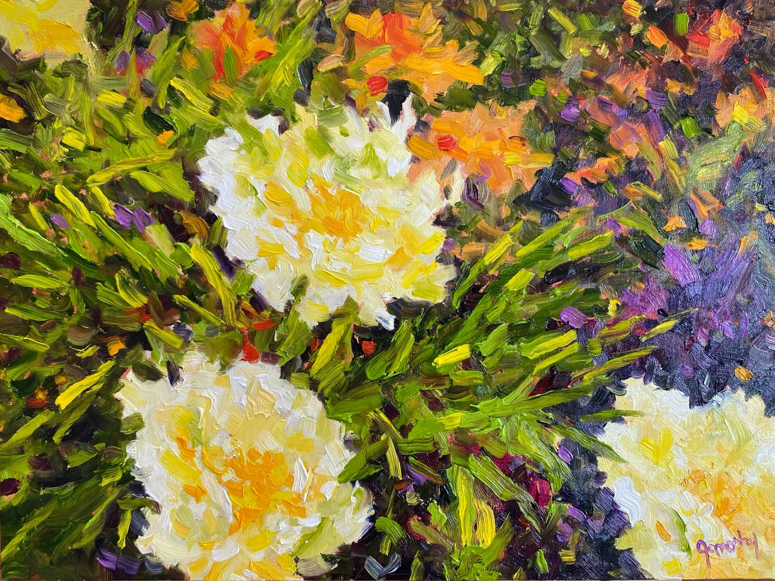 Garden Floral (with Orange and Violet)