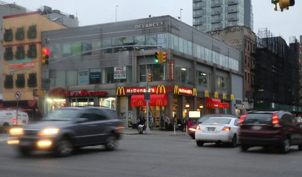 The McDonald’s on the Lower East Side of Manhattan where Bryan L. said an unkempt-looking woman, who was an undercover officer, asked him to buy drugs for her. Credit: Michelle V. Agios/The New York Times.