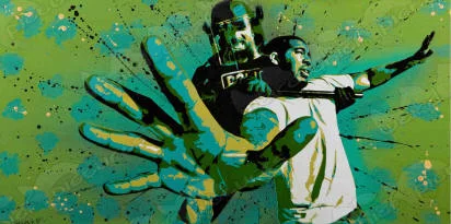 Police Brutality. Art by Weird Chief .