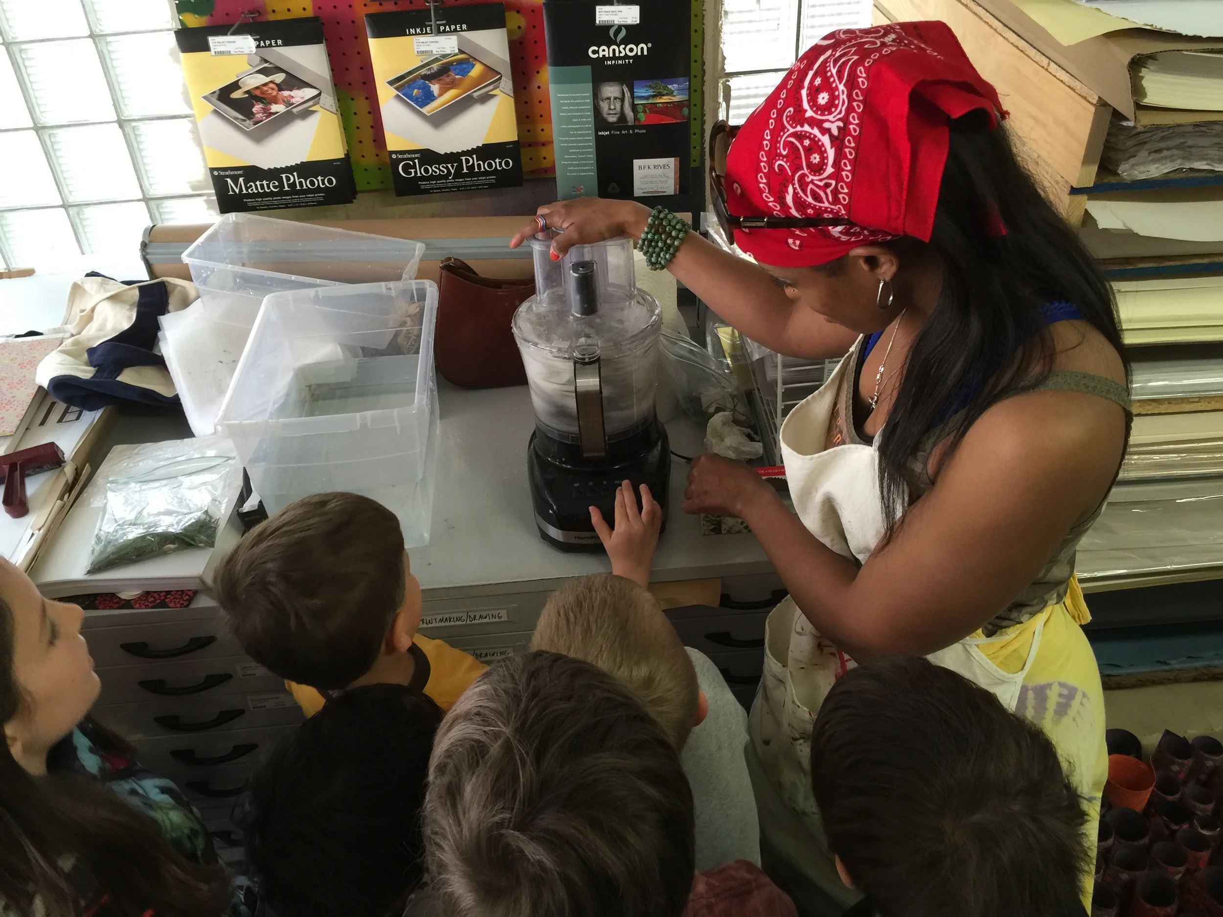 Bzzzz, chmmmzzzz. Paper-making sounds! 😜
