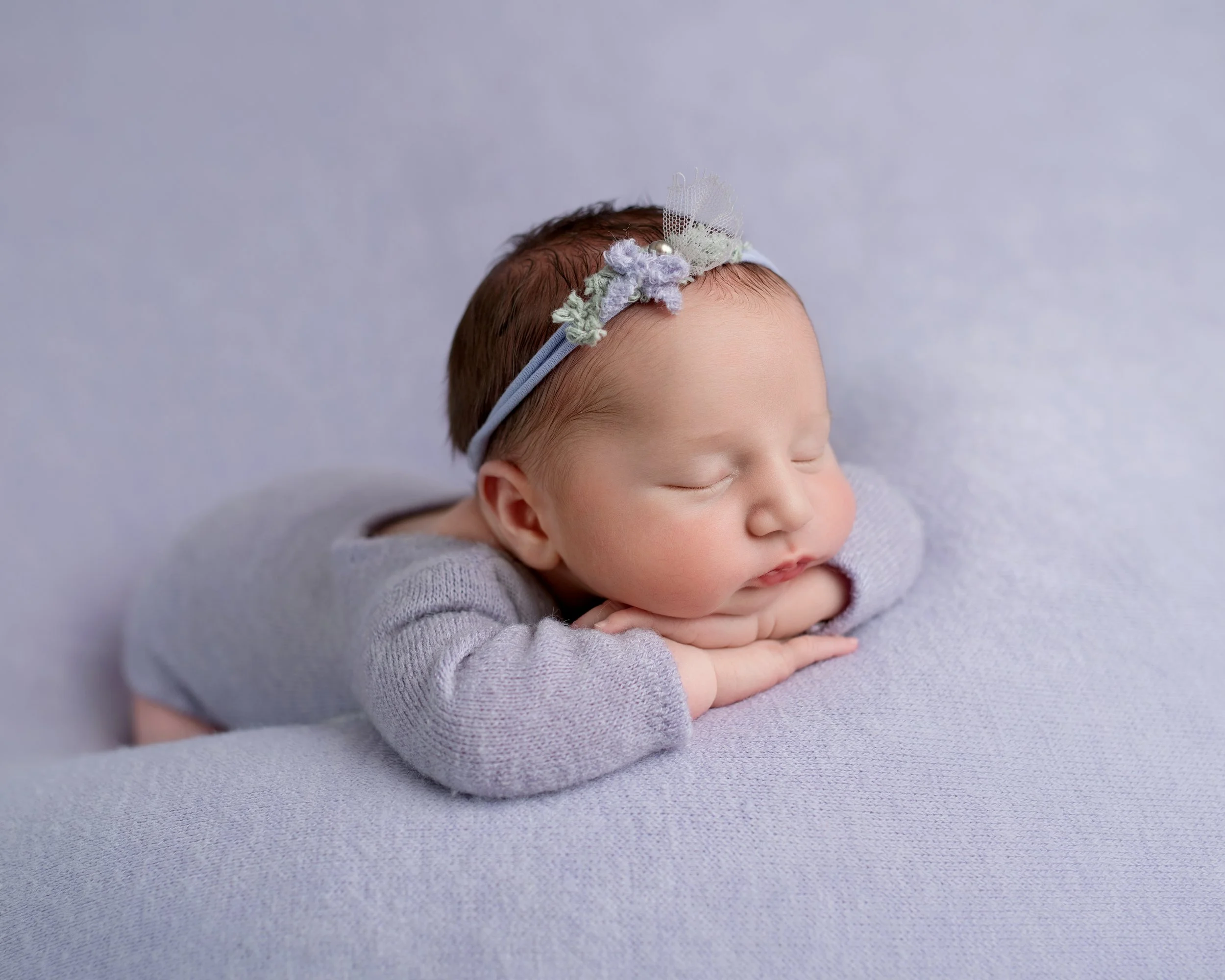 Lilac Newborn Flowers Photo Studio