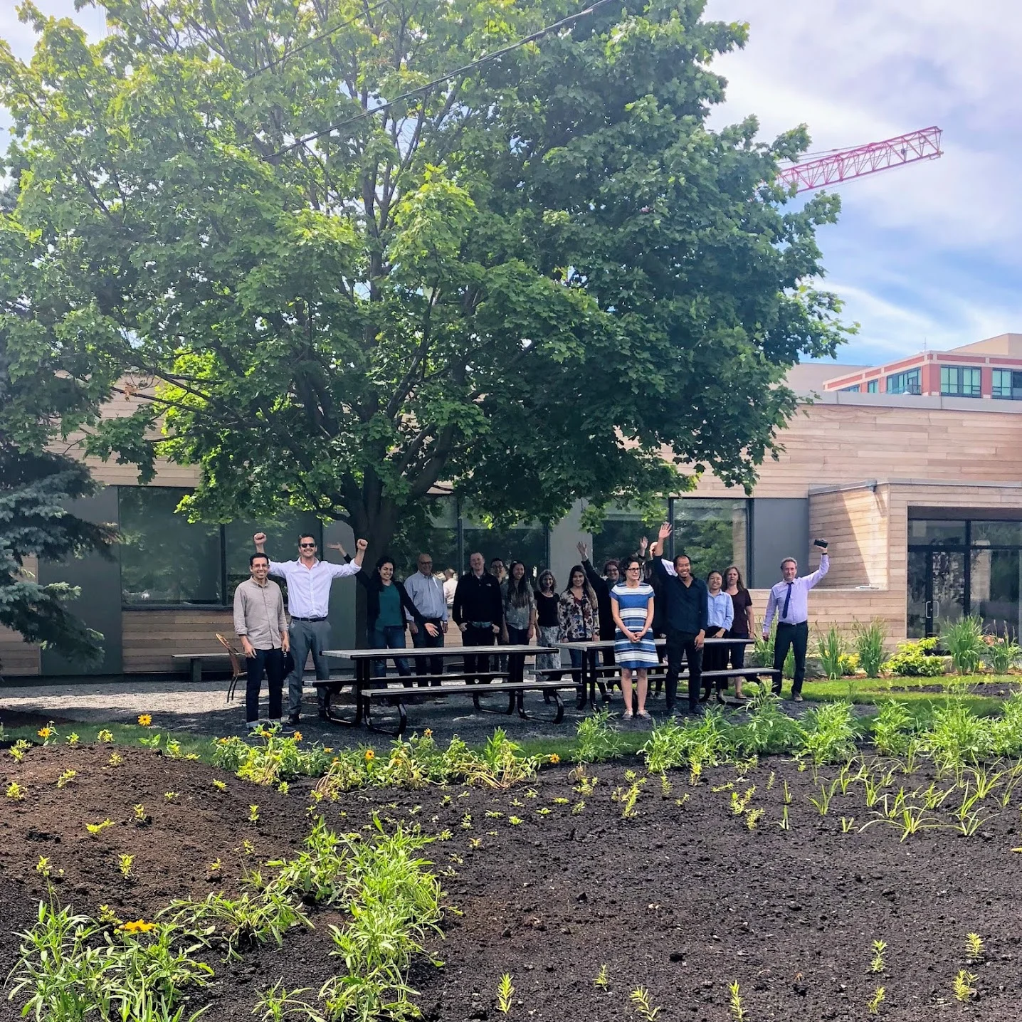  Happy clients on opening day. 