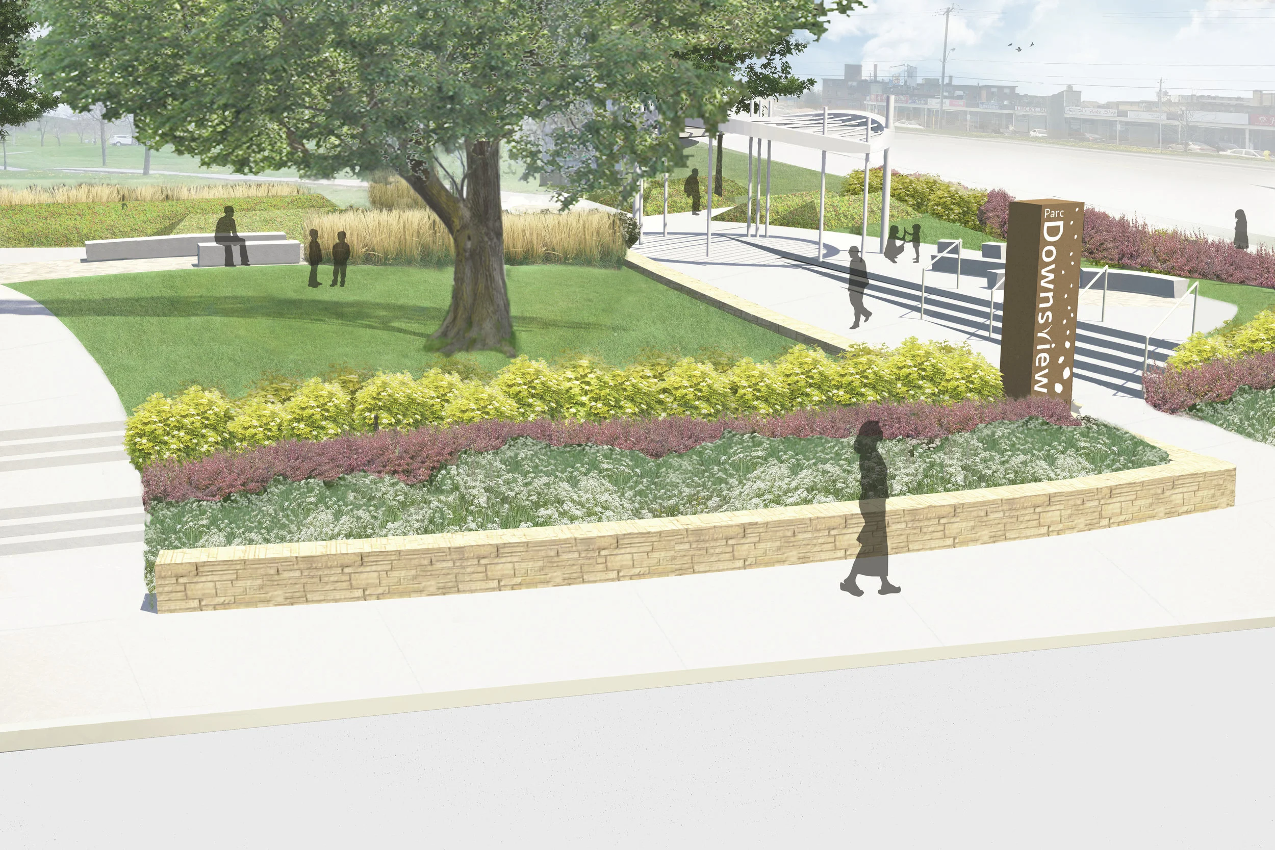  An accessible entrance is now the main entrance to the space, with a secondary stairway entrance provided further North of the intersection. 