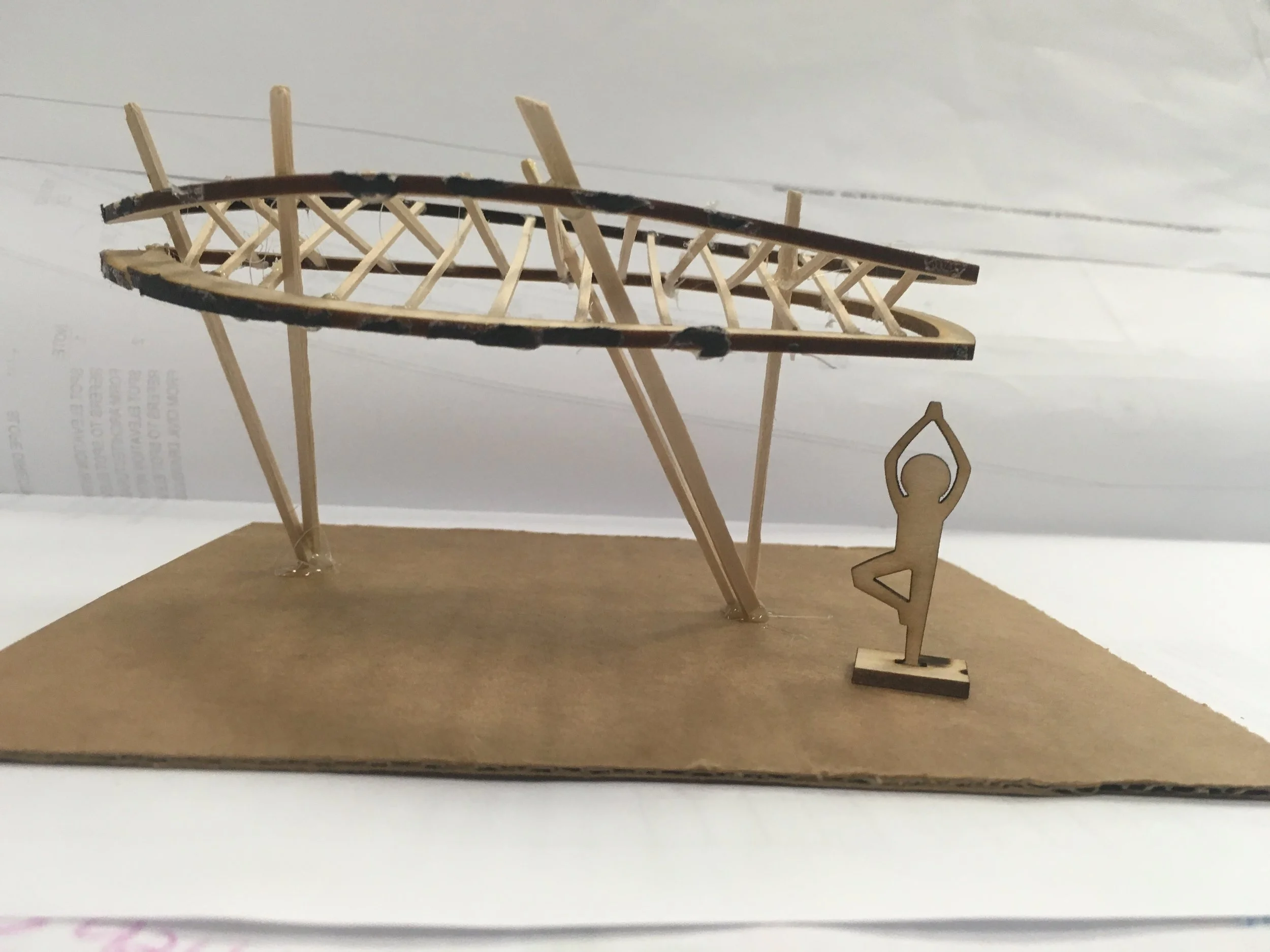  This sketch model by others was presented to me to translate into a digital 3D model using Rhino, in order to facilitate refining the design and coordination with consultants. 
