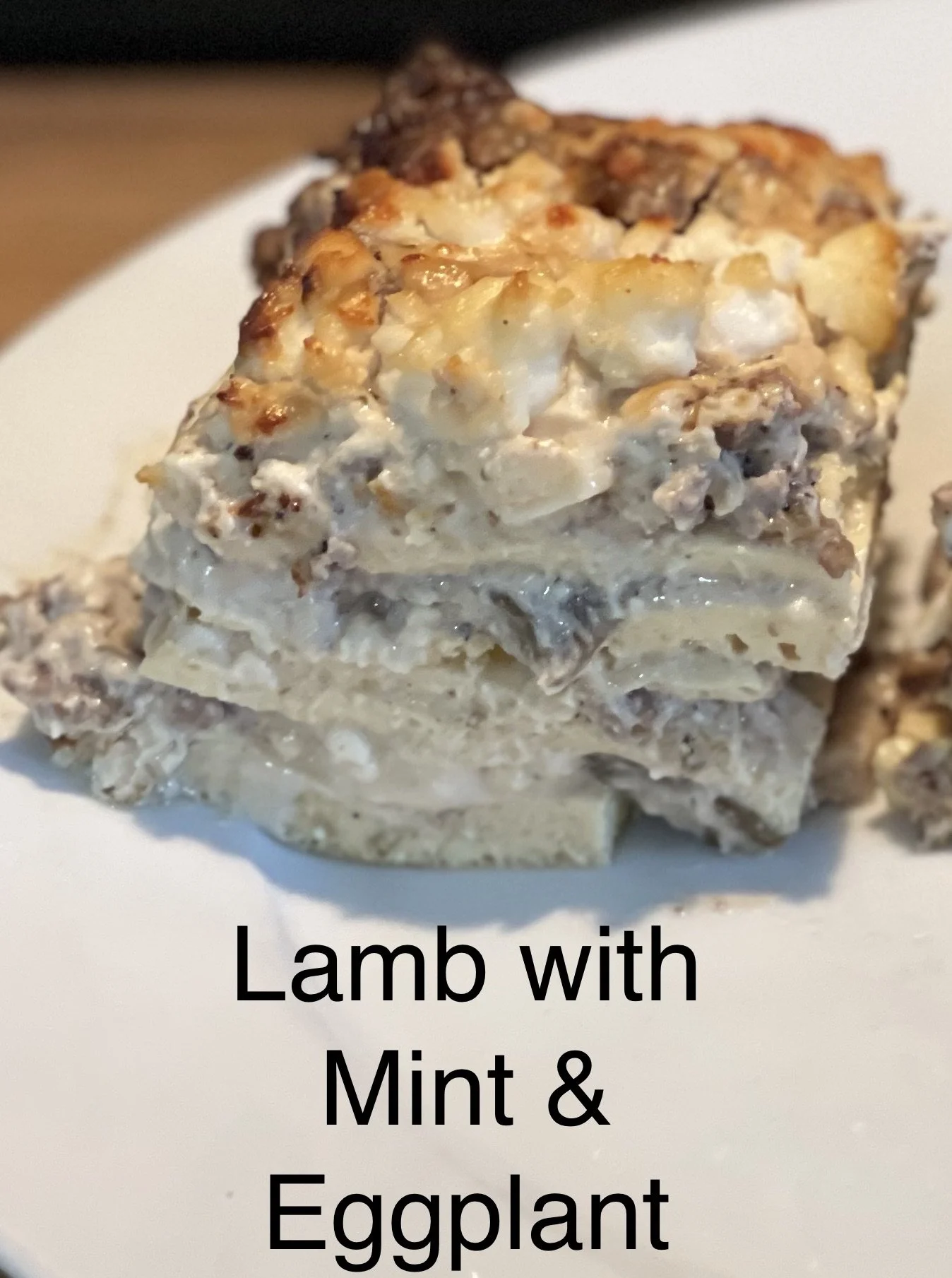 Mint Lamb w/ Eggplant Strata