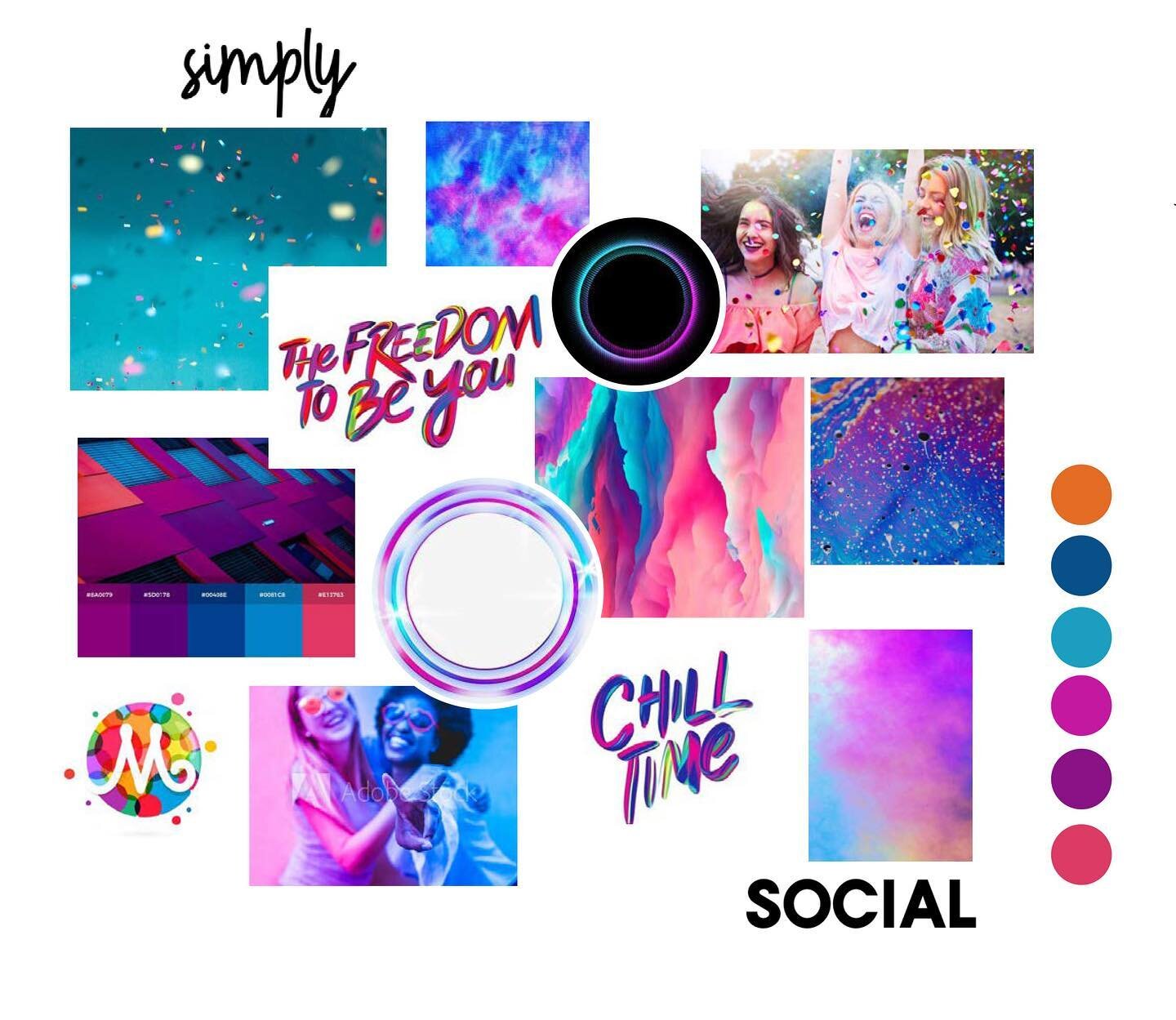 🌈 mood board for a new logo design I did last month - reveal coming soon! 🎨📸