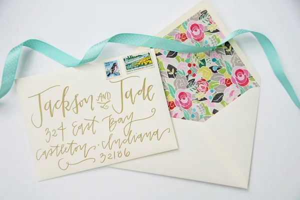 Lettered Life Envelope Wedding Calligraphy - Gold 2.jpg