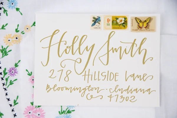 Lettered Life Envelope Wedding Calligraphy Gold 3.jpg