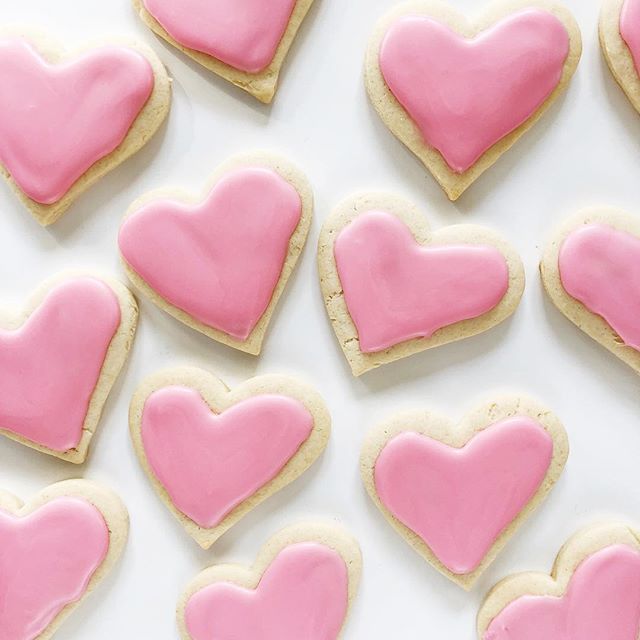 💕💕💕 Heart shaped cookies for a galentine&rsquo;s gathering tonight! Happy {early} Valentine&rsquo;s Day, friends! I hope your week is filled with kindness and reminders of God who is Love!