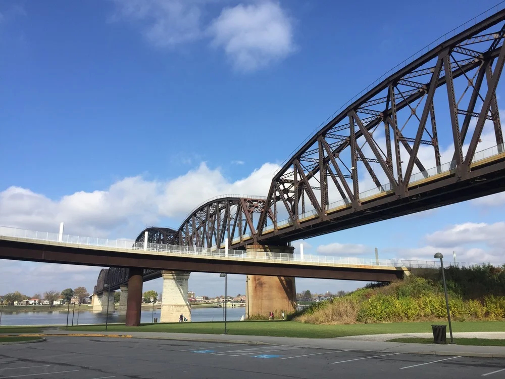 The Big Four Bridge which crosses the Ohio River 