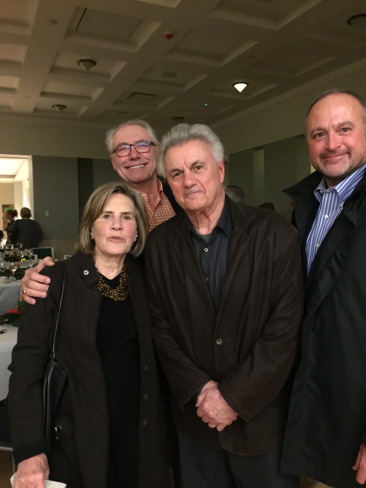 Mary Moss Greenebaum, Gary McBournie, John Irving and me at the conclusion of the evening.