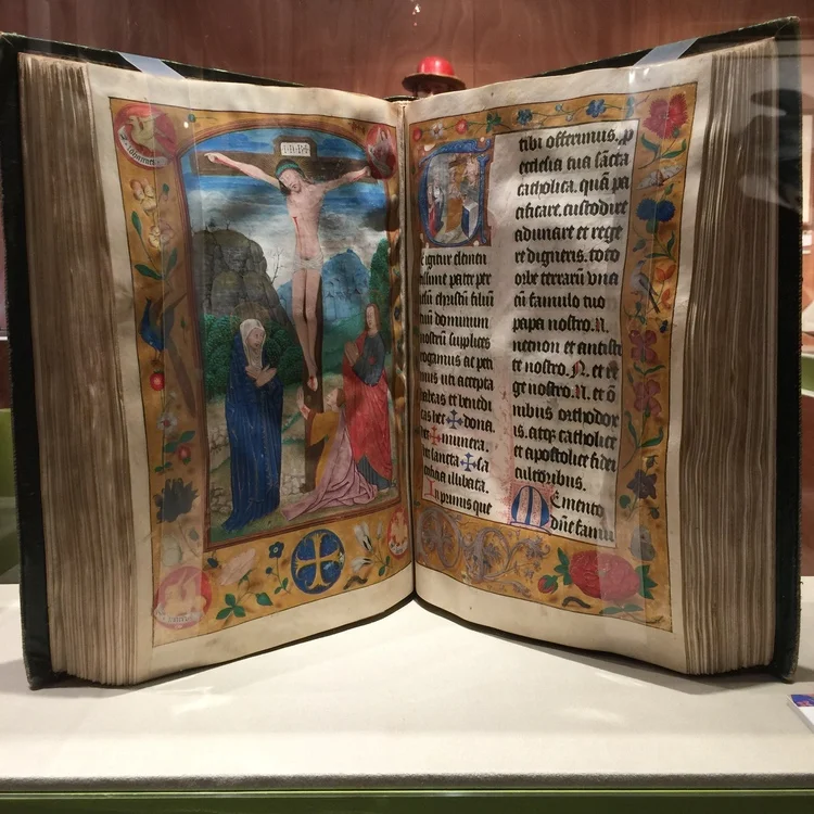 One could not help but be impressed with this illuminated manuscript on parchment from Les Enluminures.