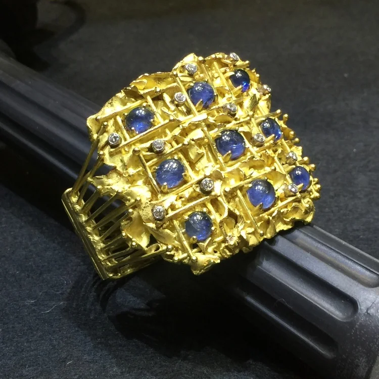 While I do not typically focus on jewelry, this stunning sapphire and diamond piece from Didier Ltd. caught my eye. Didier specializes in jewels by leading Modern Masters, painters and sculptors who are recognized internationally for their art, while the fact that they also created jewels comes as a surprise.