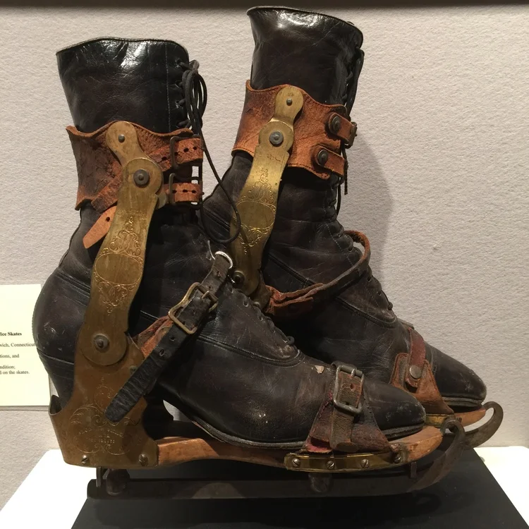 Tillou Gallery offered a pair of J. F. Bloudin Patent Ice Skates, circa 1860.