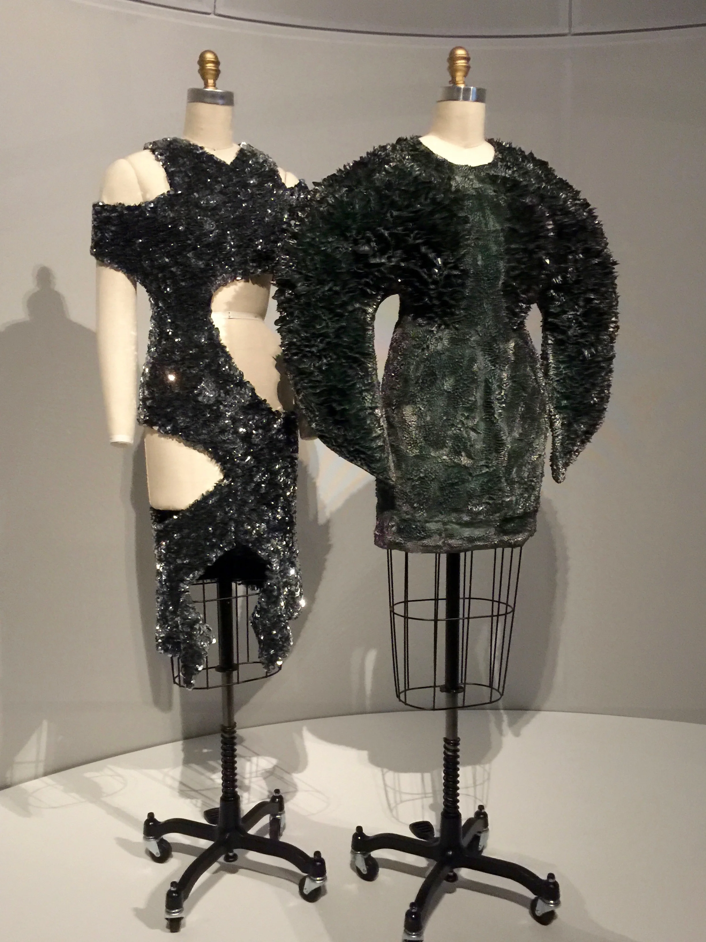 Iris van Herpen DRESS, Autumn/Winter 2013-14, haute coutureMachine-sewn black cotton twill, hand-painted with gray and purple polyurethane resin and iron filings, hand-sculpted with magnets