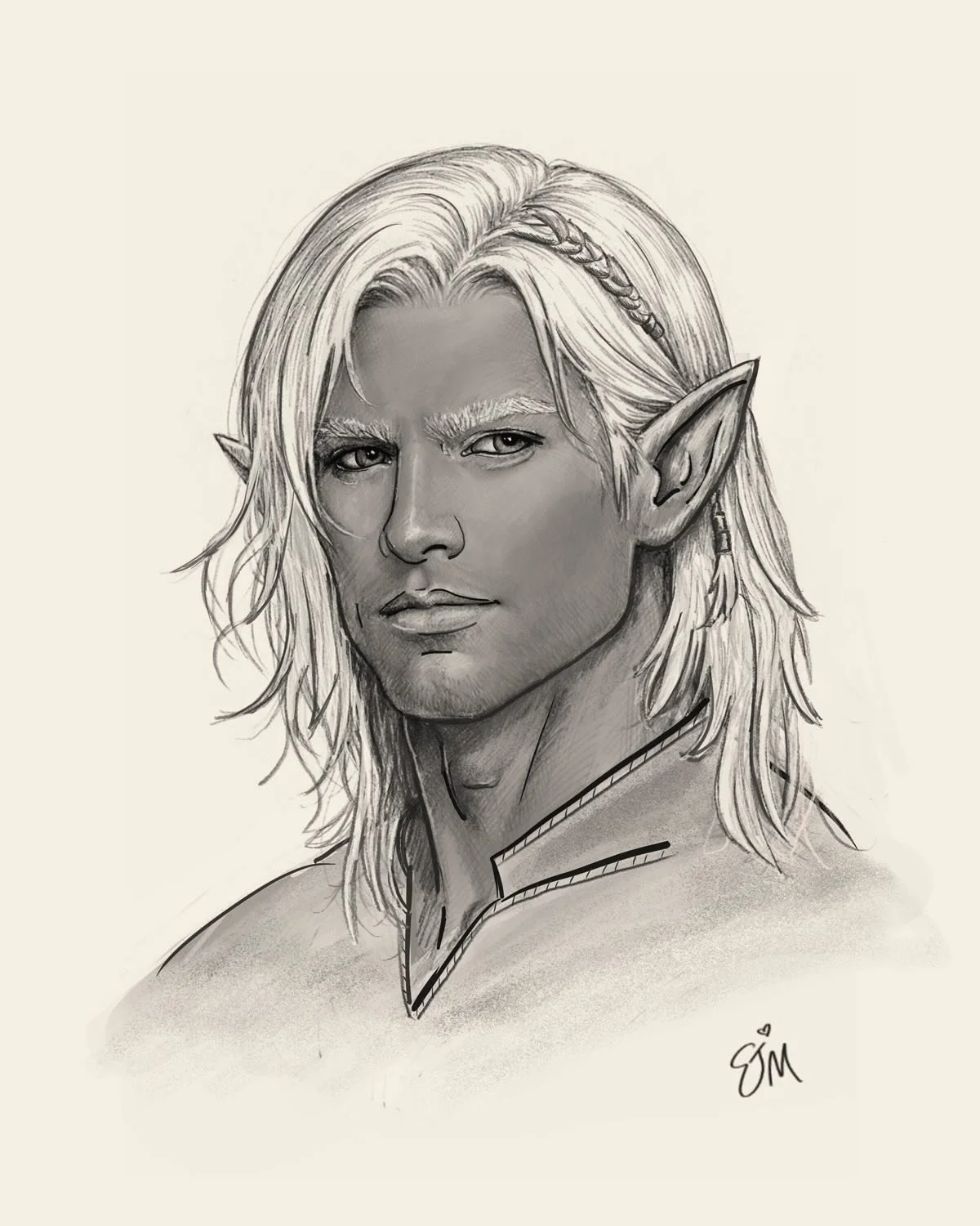 Here he is!! You asked and I drew 🥰.

TWO MONTHS until DARKENED DAWN releases! To celebrate, here&rsquo;s Prince Zolya (and how I envision him) in all his glory. The smolder, the slight smirk, the unruly windswept hair! What do you think? Did I capt