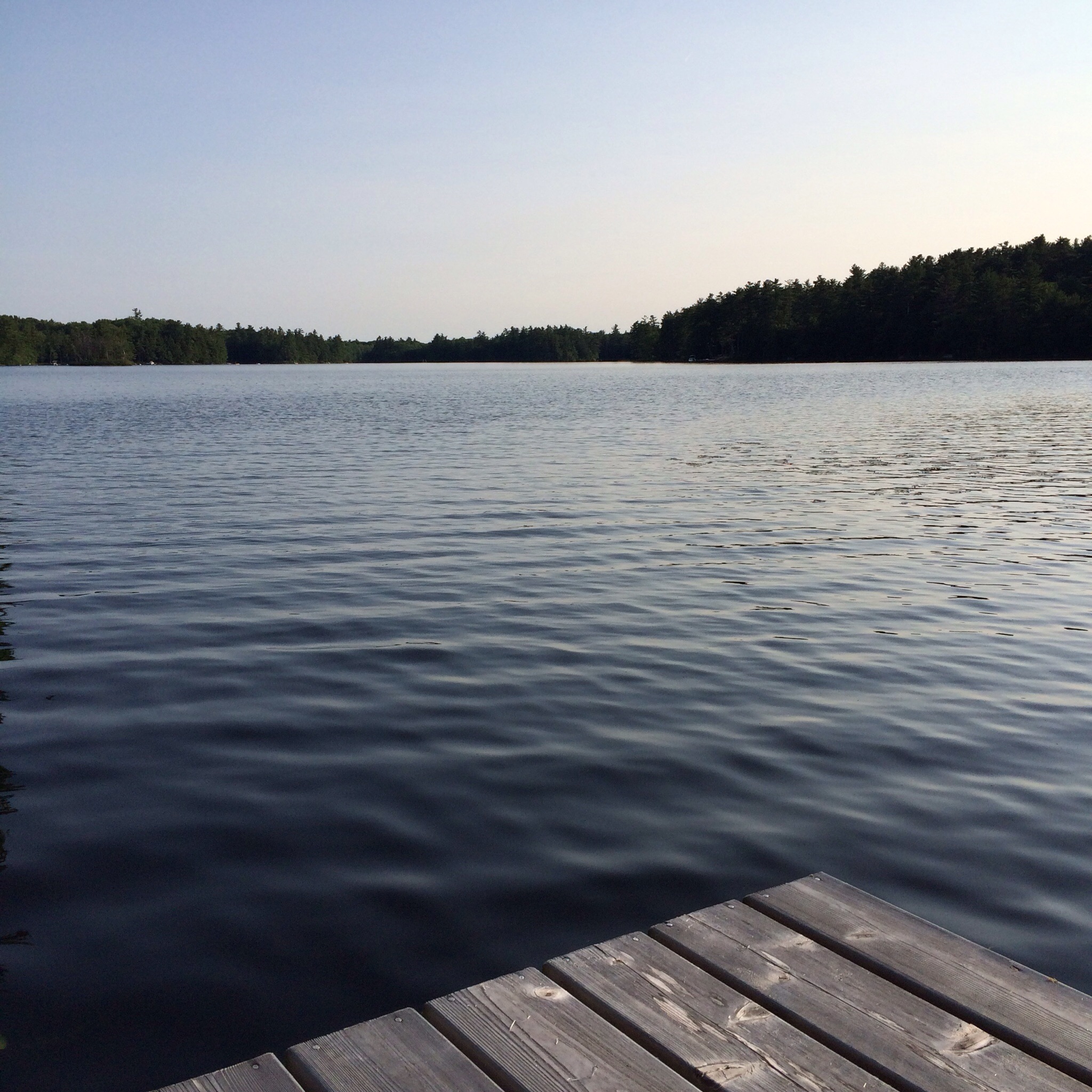 The view from the dock at camp, our special little place only a short drive away, in Mike's family since the 30's. Swimming here is without a doubt one of my favorite things about summer. 