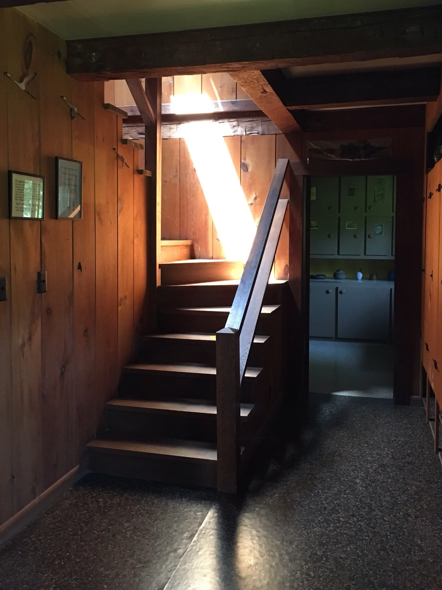 Light in the stairwell.