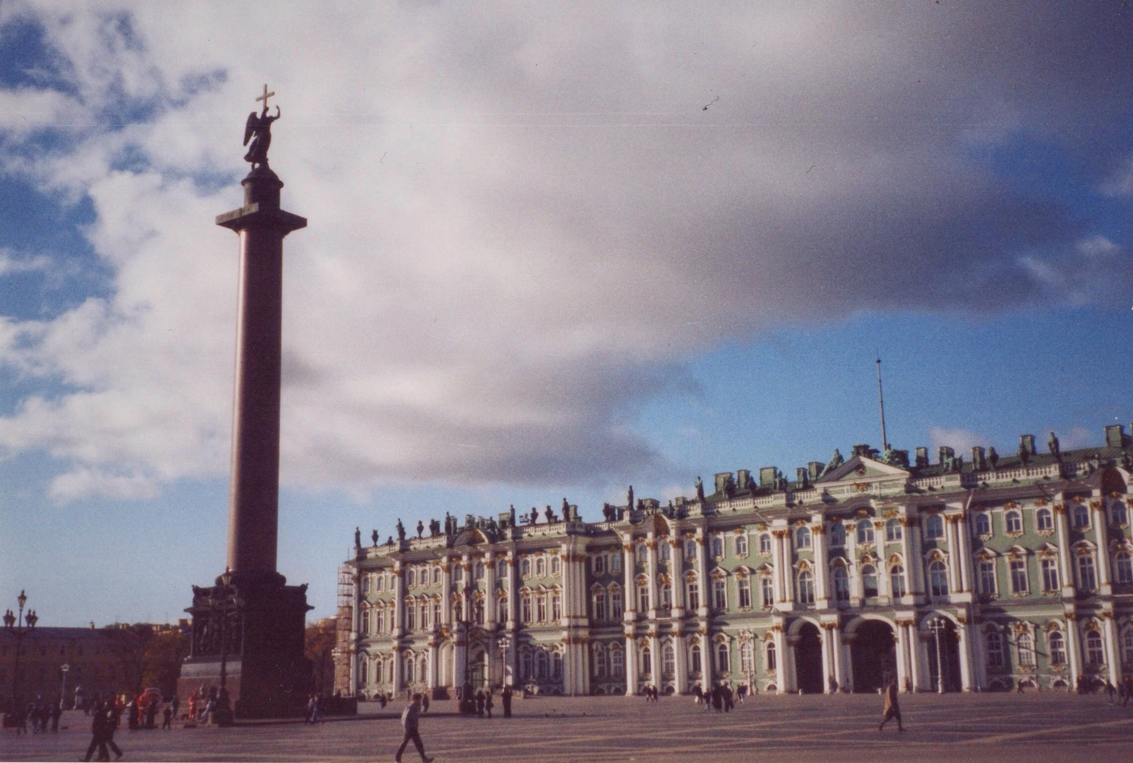 Palace Square, outside the Hermitage, scene of many historic events in Russian history and the site of many rendezvous with my Russian friends. 