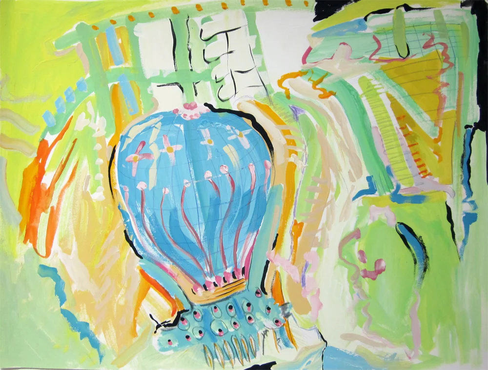 Airborne 12” x 16” gouache on paper 2010