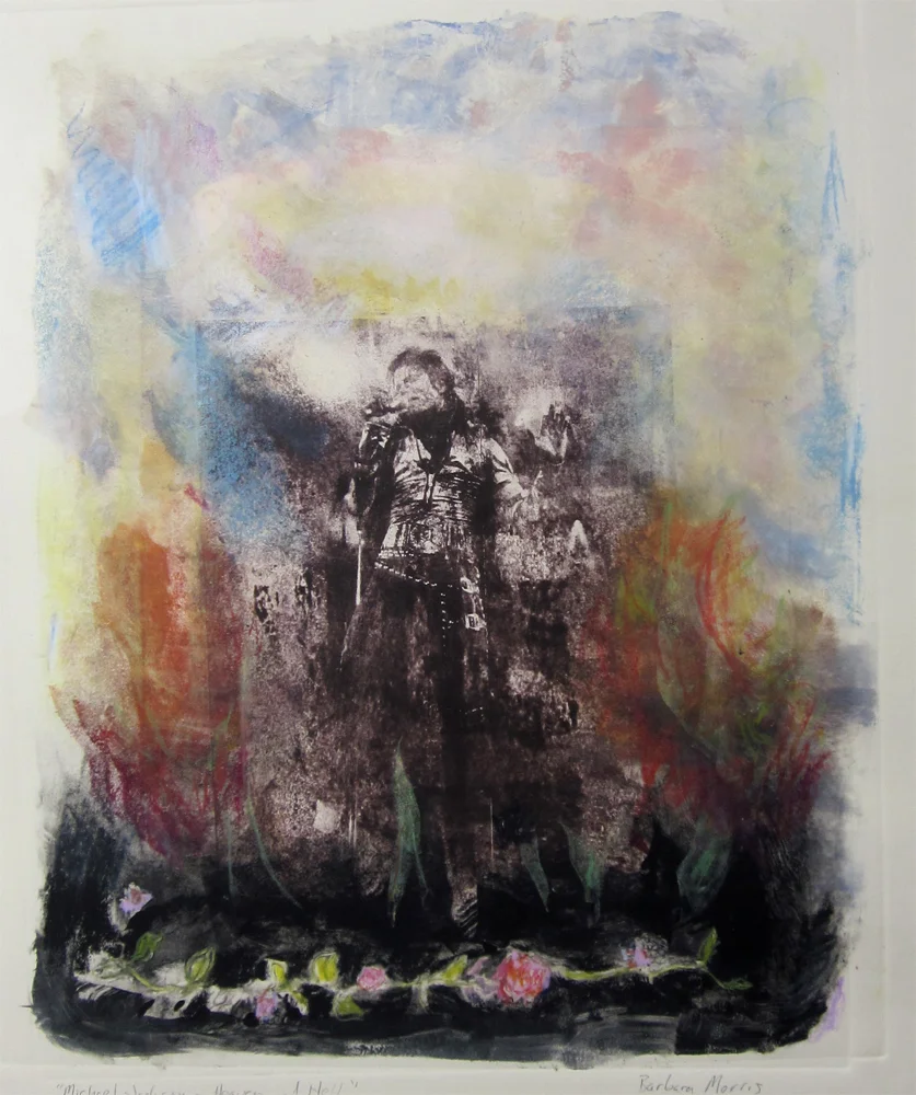 Michael Jackson (Heaven and Hell) 30” x 22” monotype 2010