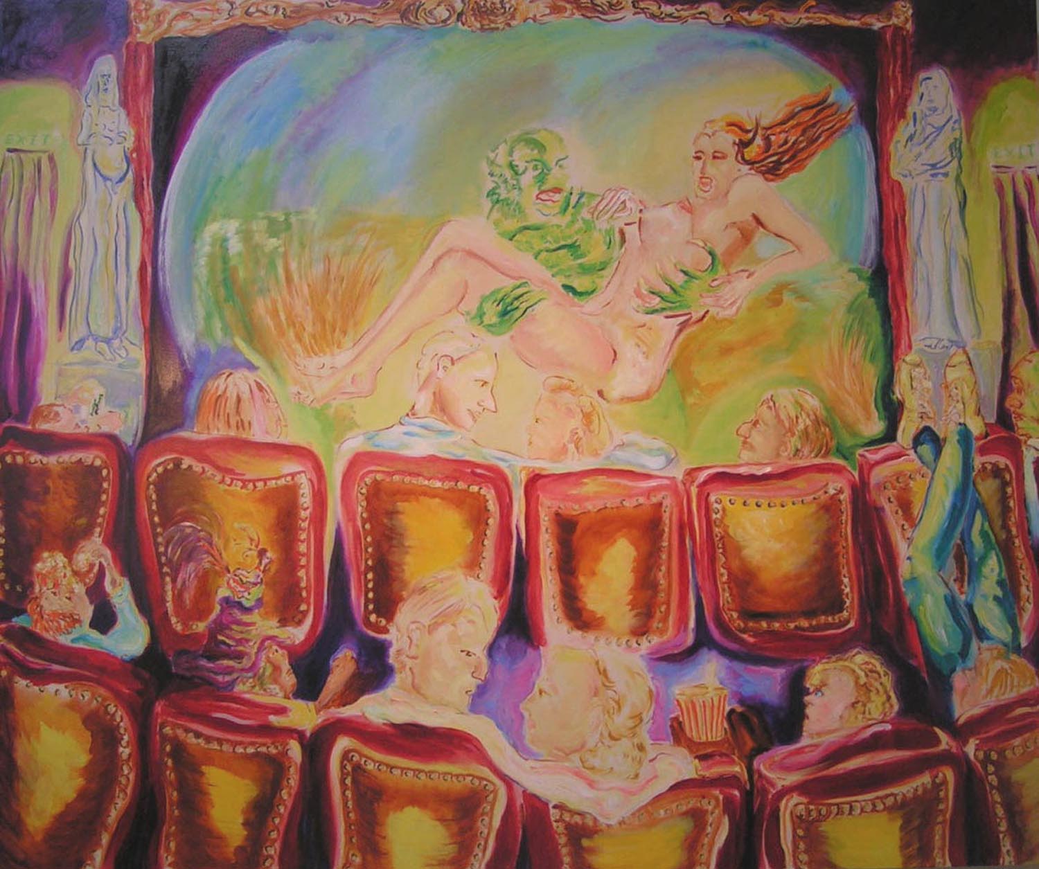 Double Feature, oil on canvas, 60” x 72”, 2005