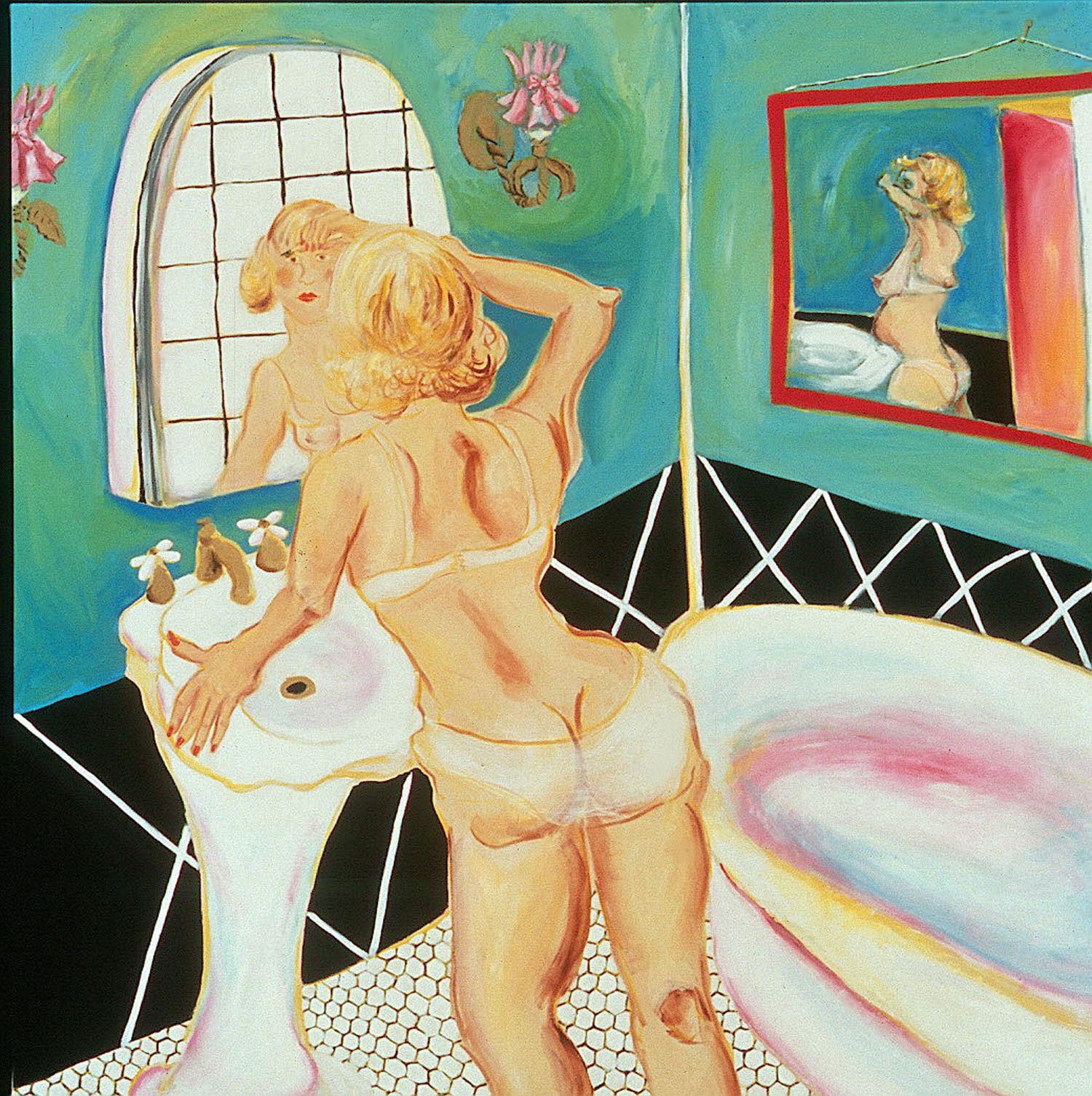 Put on a Happy Face, acrylic on canvas, 60” x 60”, 1993