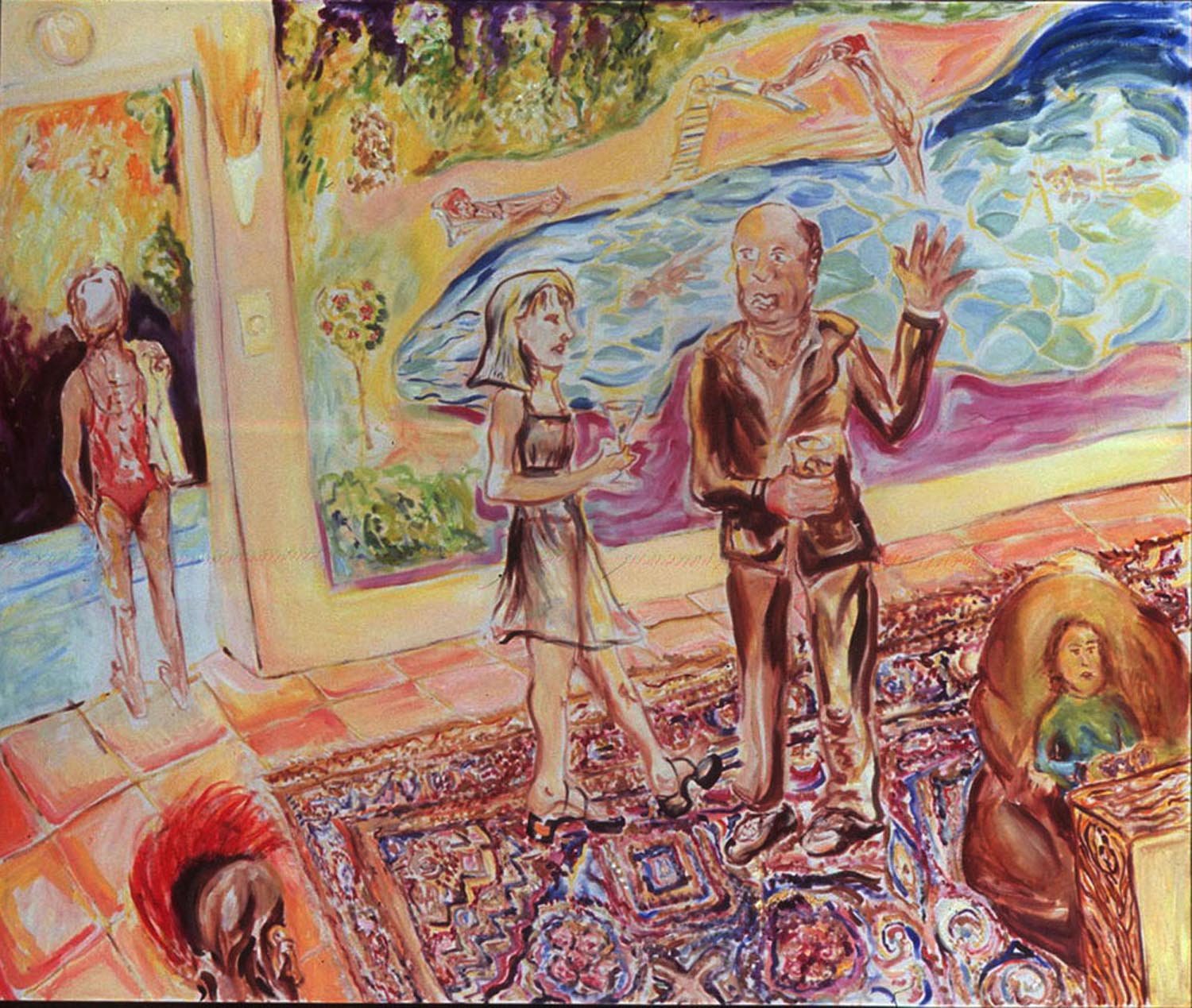 Pool Party  60” x 72” acrylic on canvas, 2008