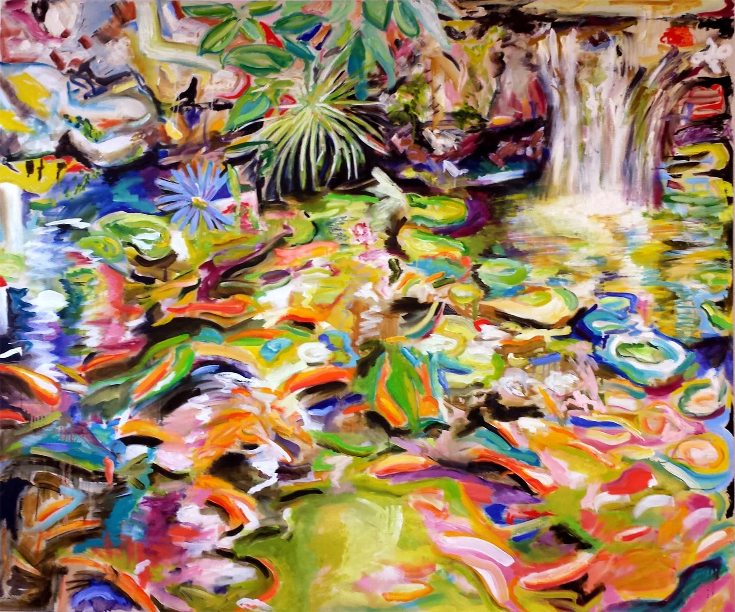 Koi Pond I, oil on canvas, 60" x 72" 2014