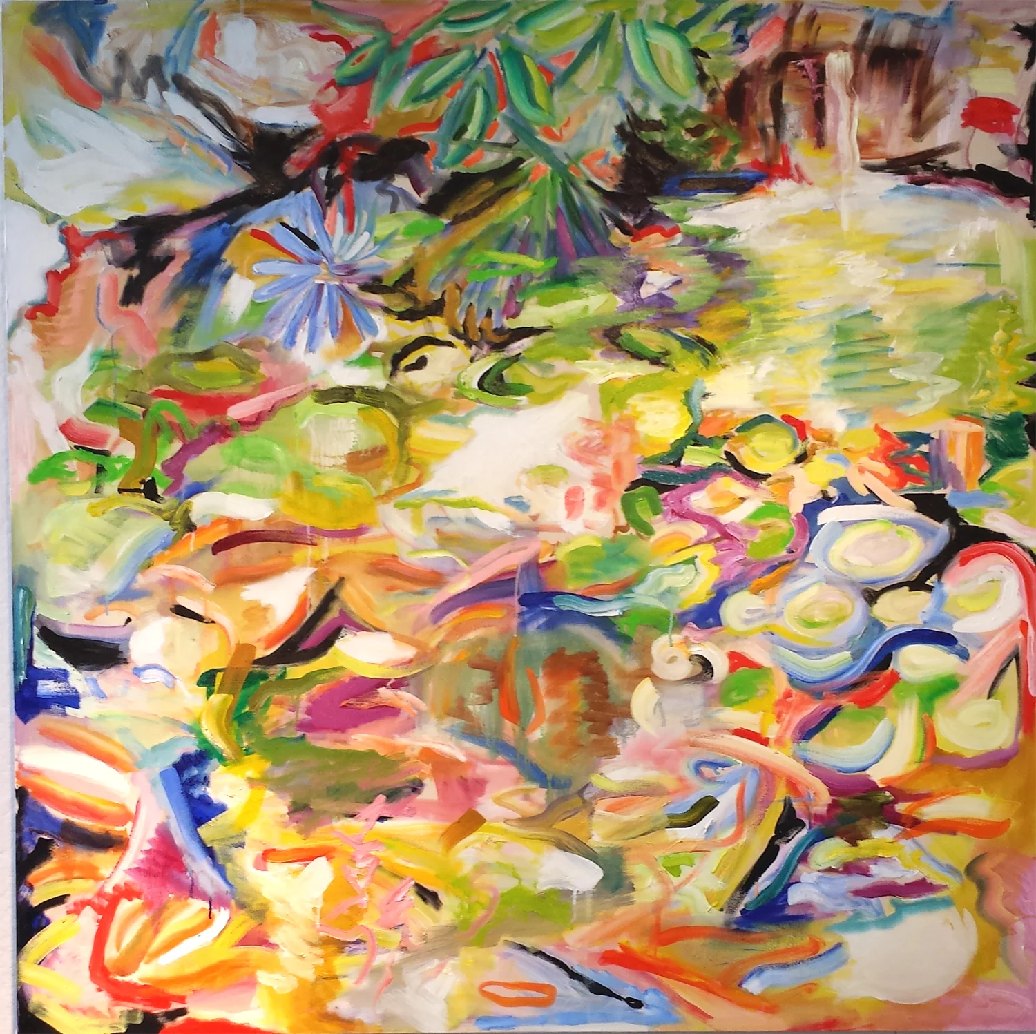 Koi Pond III, oil on canvas, 60" x 60" 2014