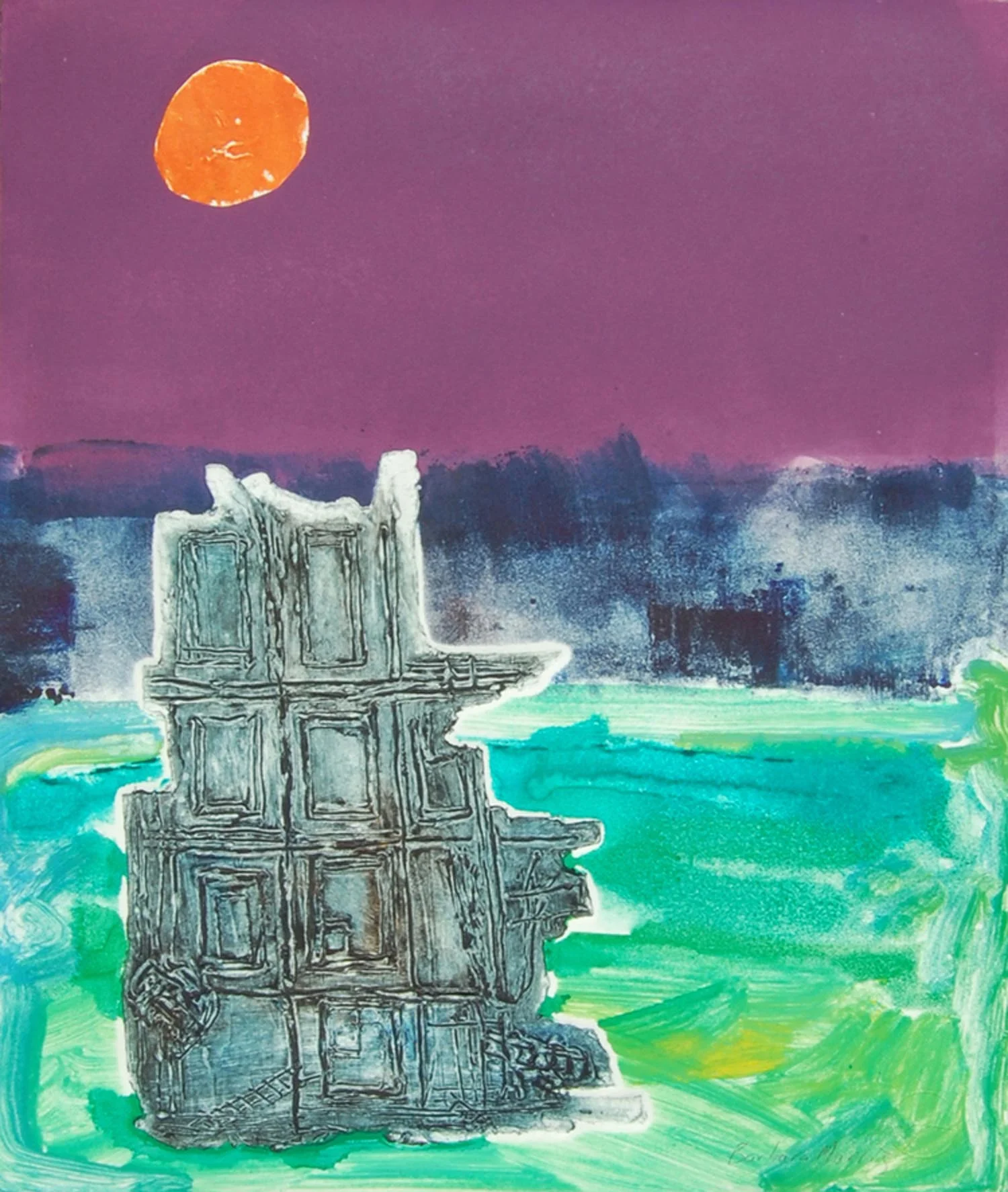 Ghost House 22” x 15” monotype 2009