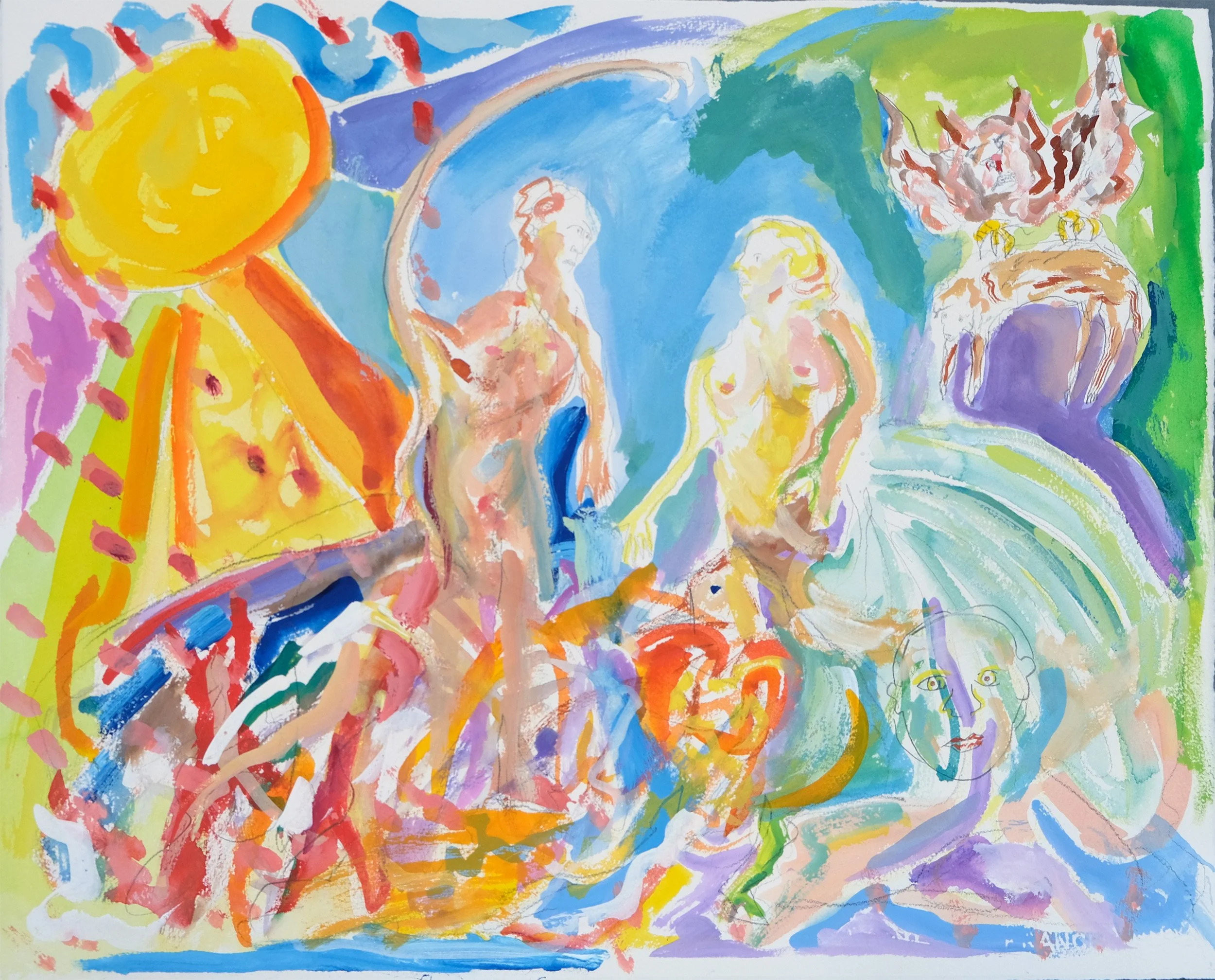 Untitled Gouache 1, 16" x 20", gouache on paper 2024