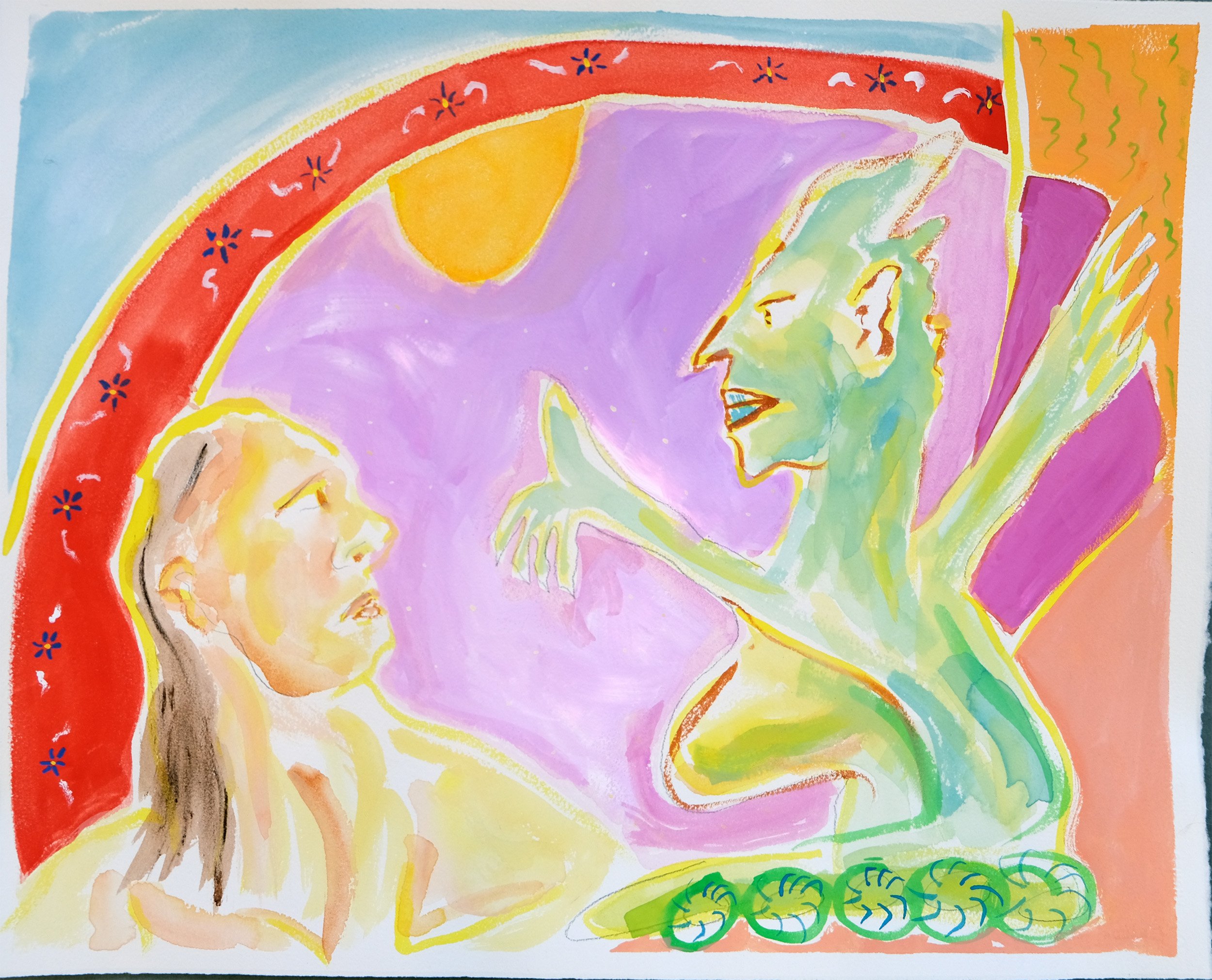 Untitled Gouache 5, 16" x 20", gouache on paper 2023