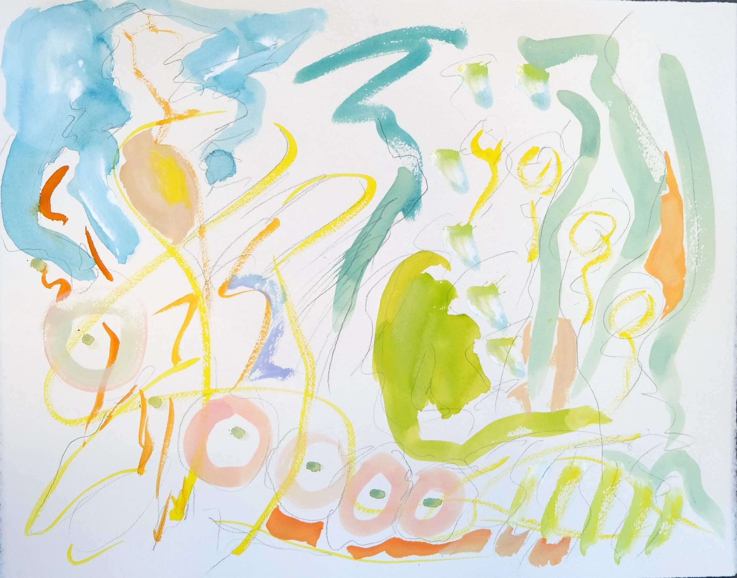 Untitled Gouache 7, 16" x 20", gouache on paper 2024