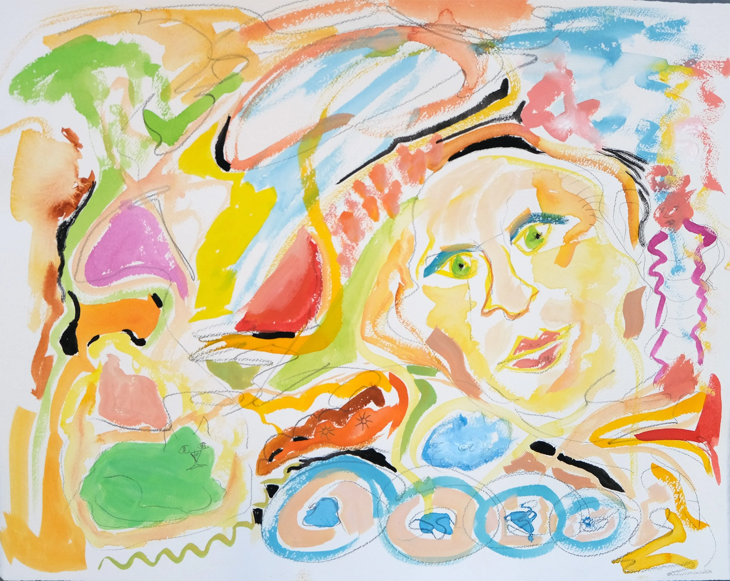 Untitled Gouache 8, 16" x 20", gouache on paper 2024