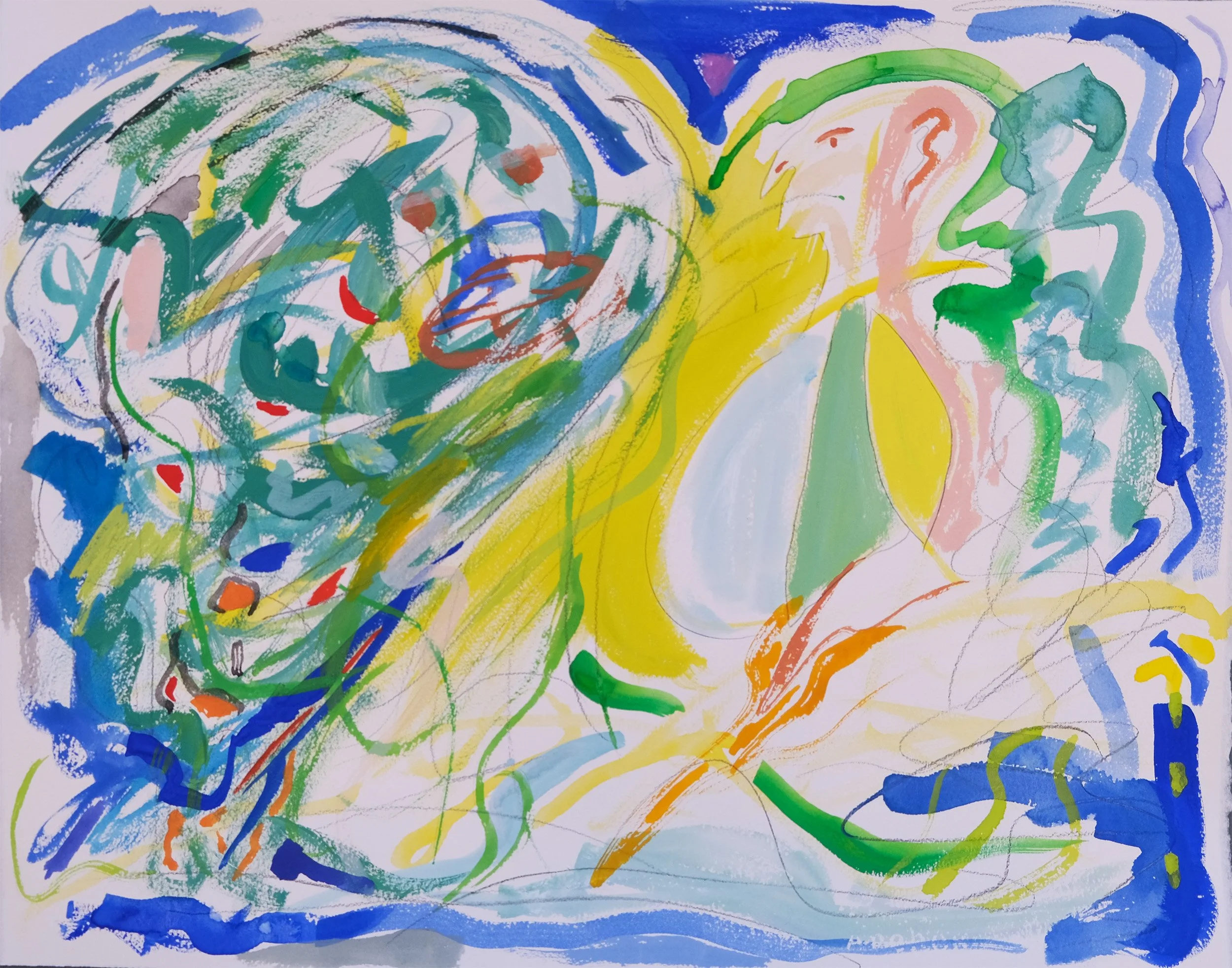 Untitled Gouache 9, 16" x 20", gouache on paper 2024
