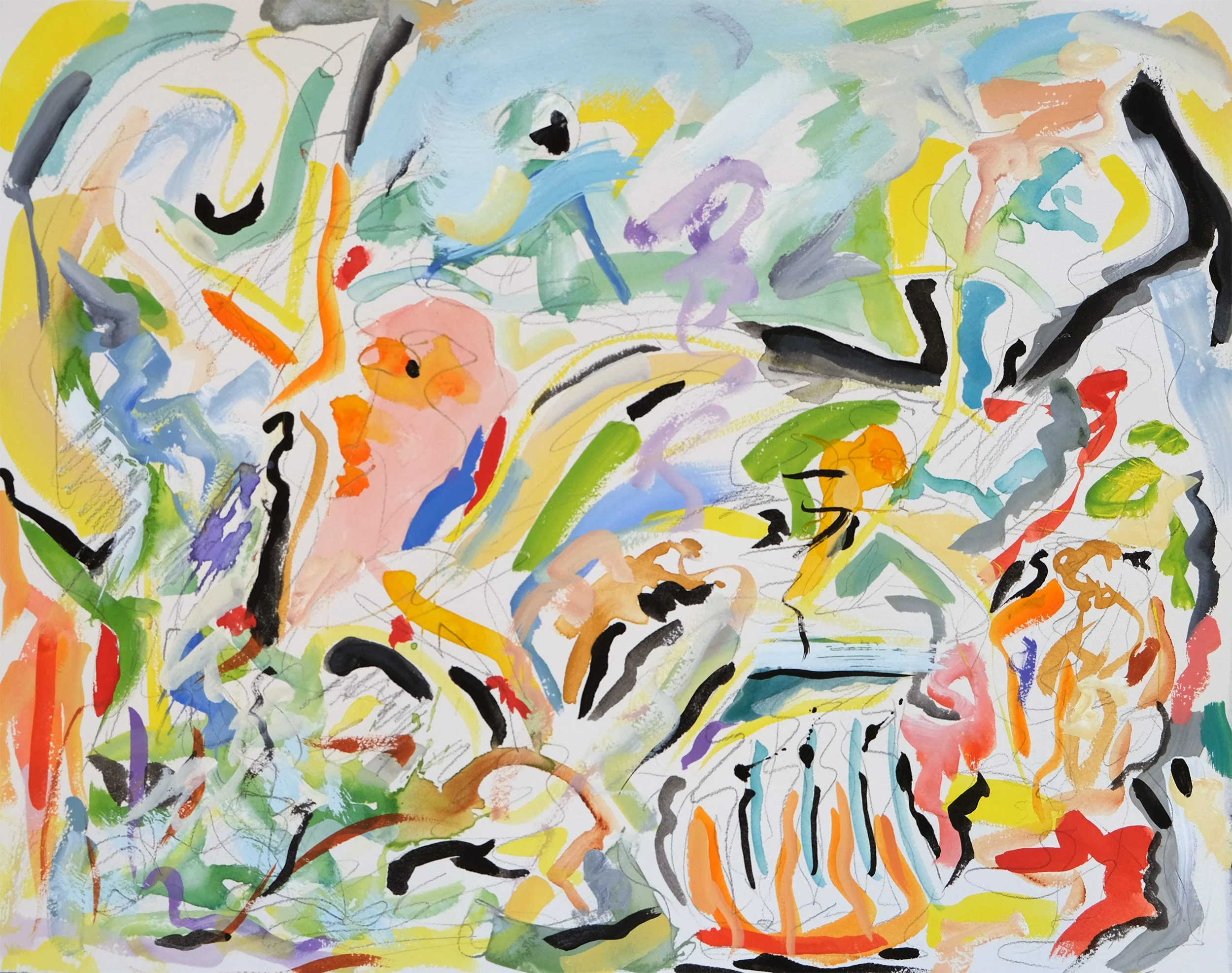Untitled Gouache 12, 16" x 20", gouache on paper 2023